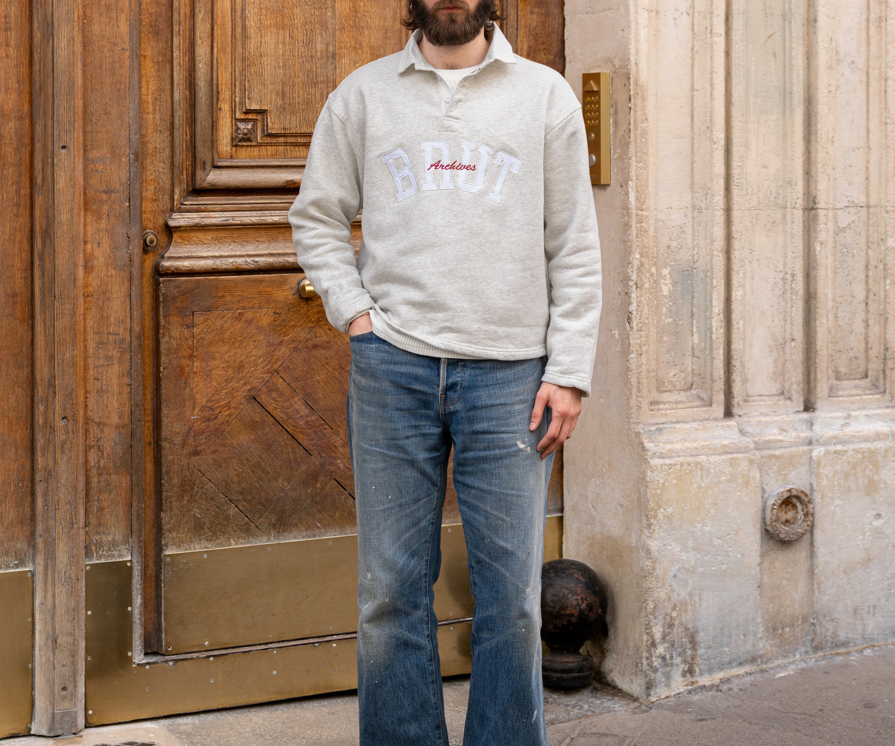 THE RUGBY POLO Sweatshirts X-SMALL / HEATHER GREY - BRUT Clothing