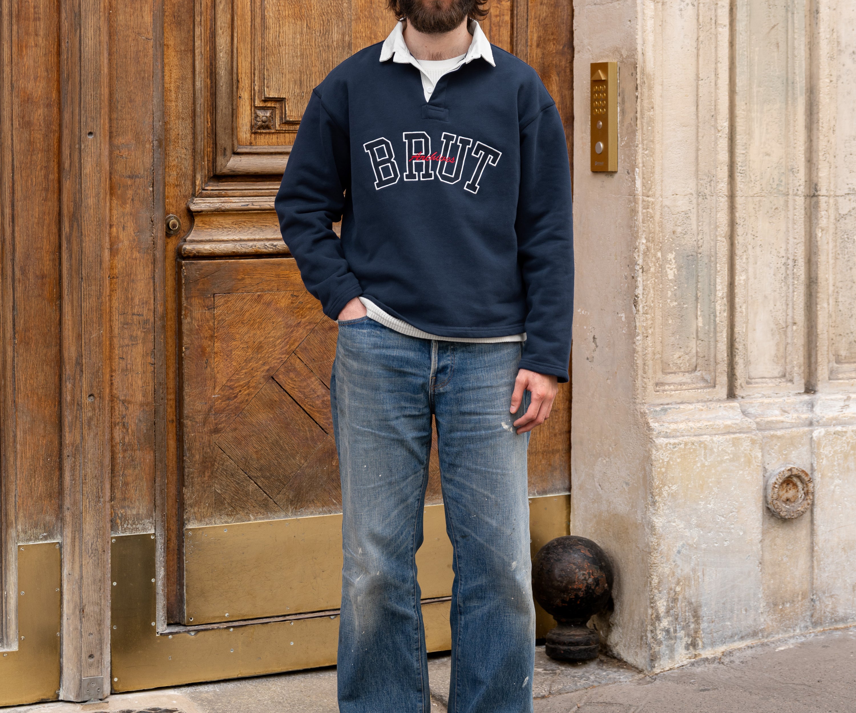 THE RUGBY POLO taille XS / bleu marine - BRUT Clothing