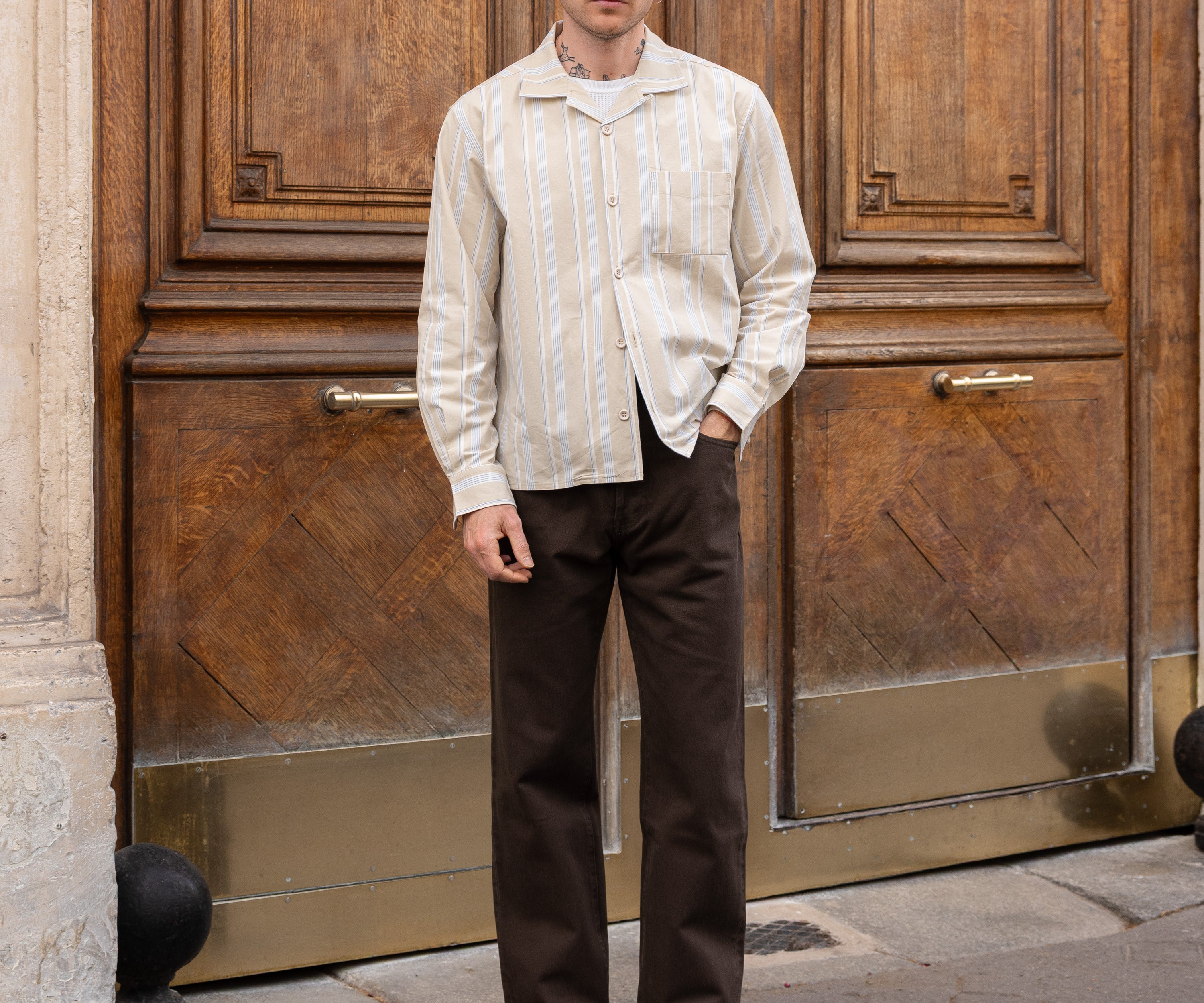 THE RETIREE SHIRT Chemises XS / BEIGE - BRUT Clothing