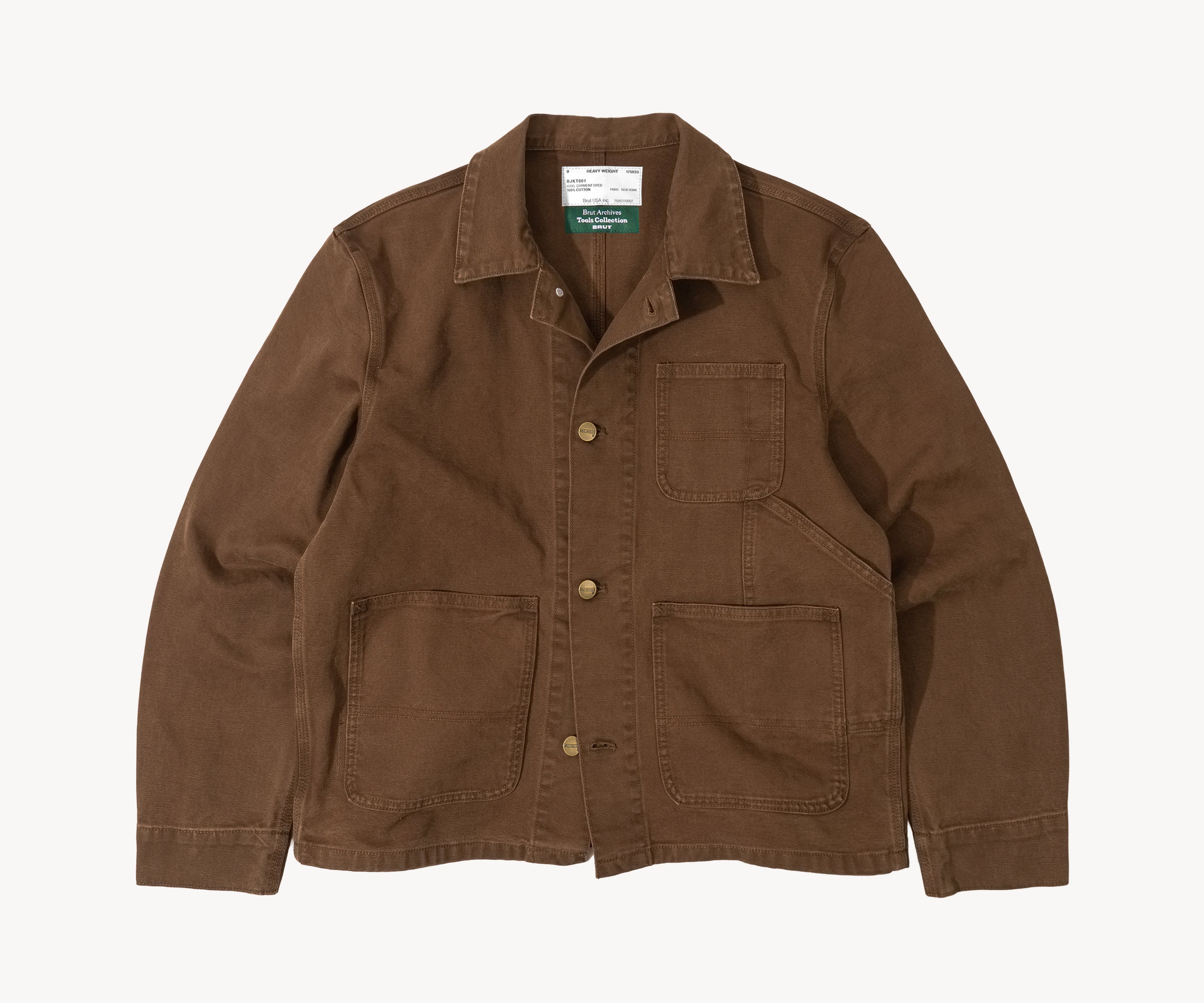 THE TOOLS JACKET Coats & Jackets X-SMALL / BROWN CANVAS - BRUT Clothing
