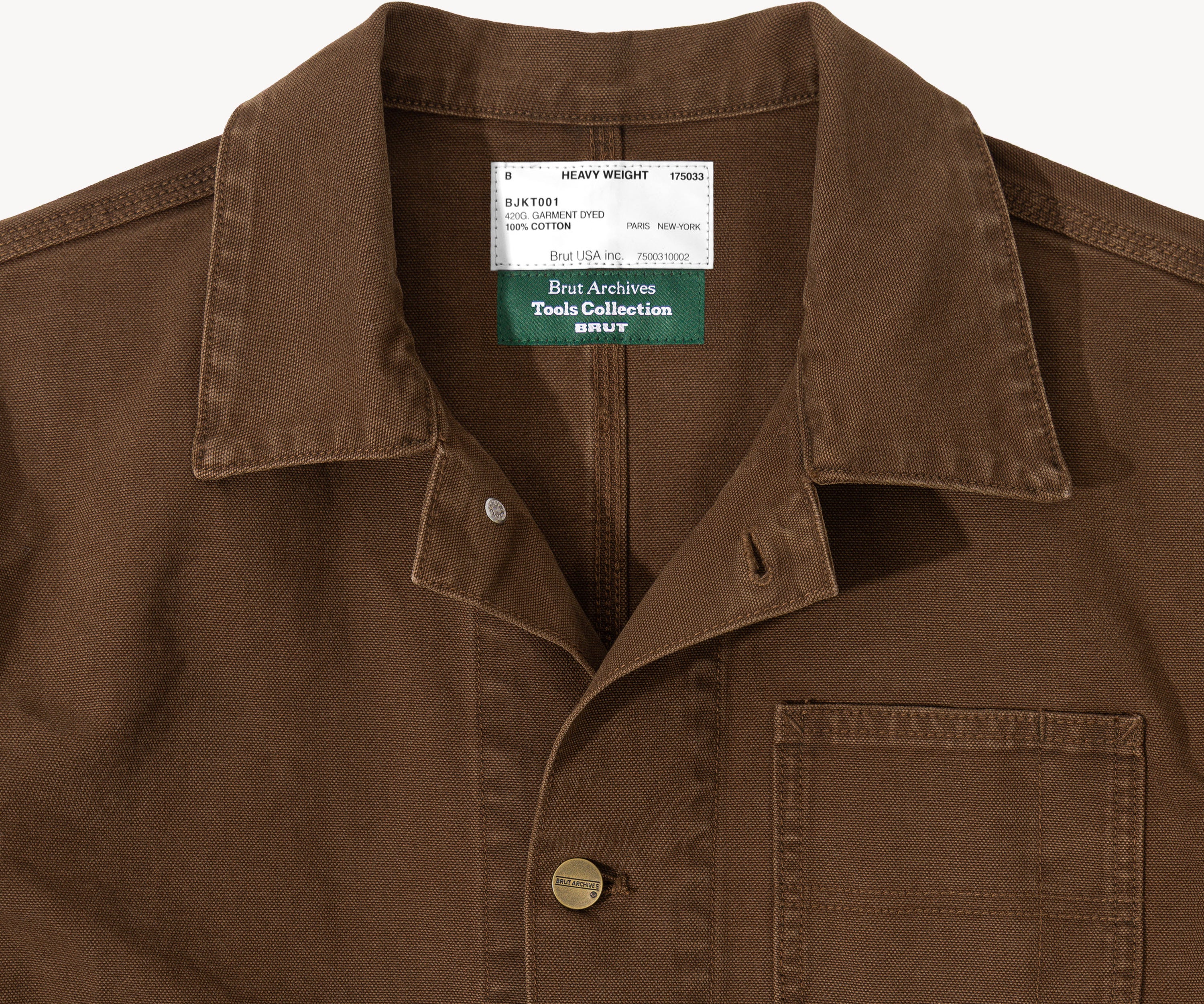 THE TOOLS JACKET Coats & Jackets X-SMALL / BROWN CANVAS - BRUT Clothing