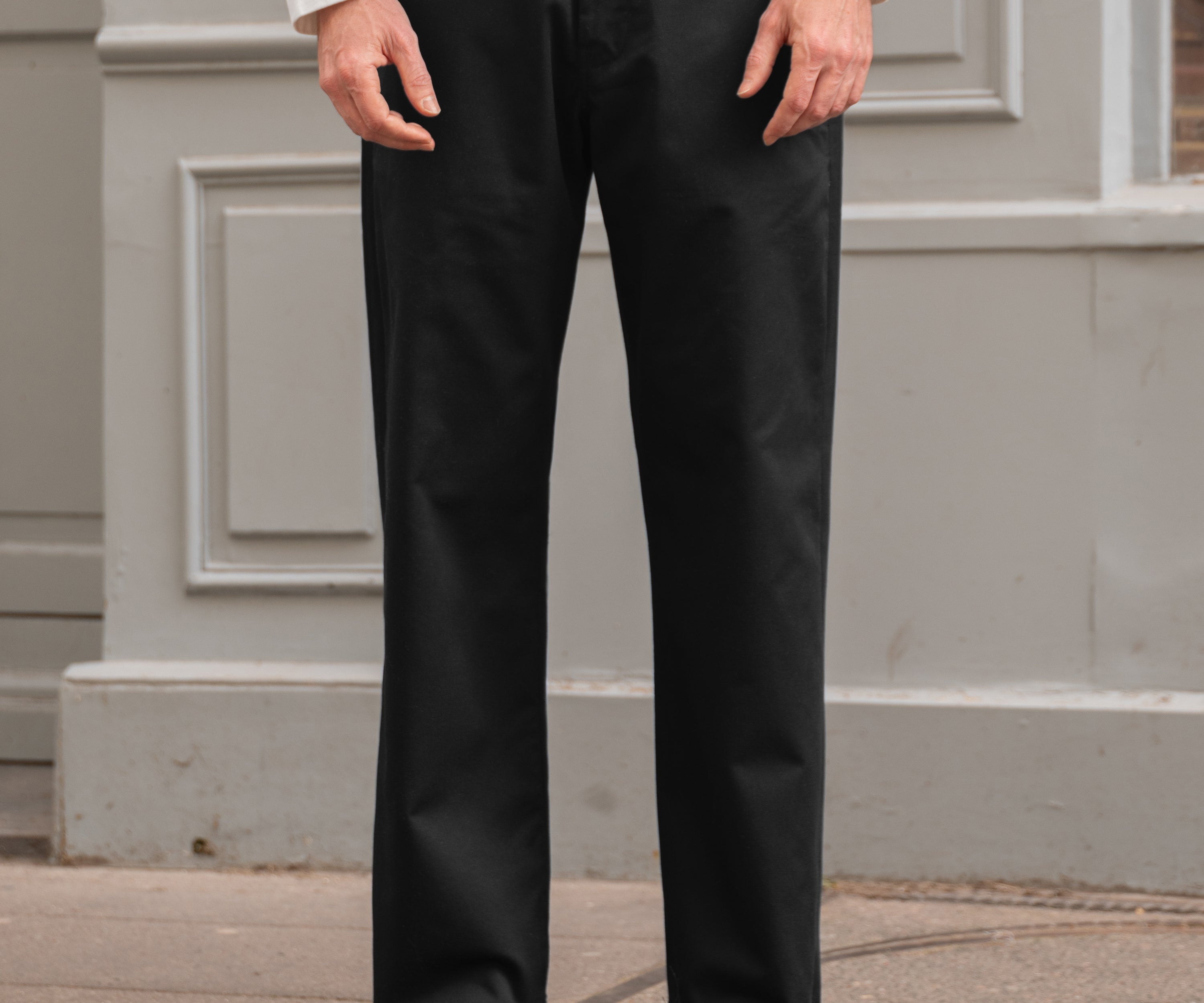 THE PLAIN FRONT PANTS Pants US26 / FR36 / BLACK - BRUT Clothing