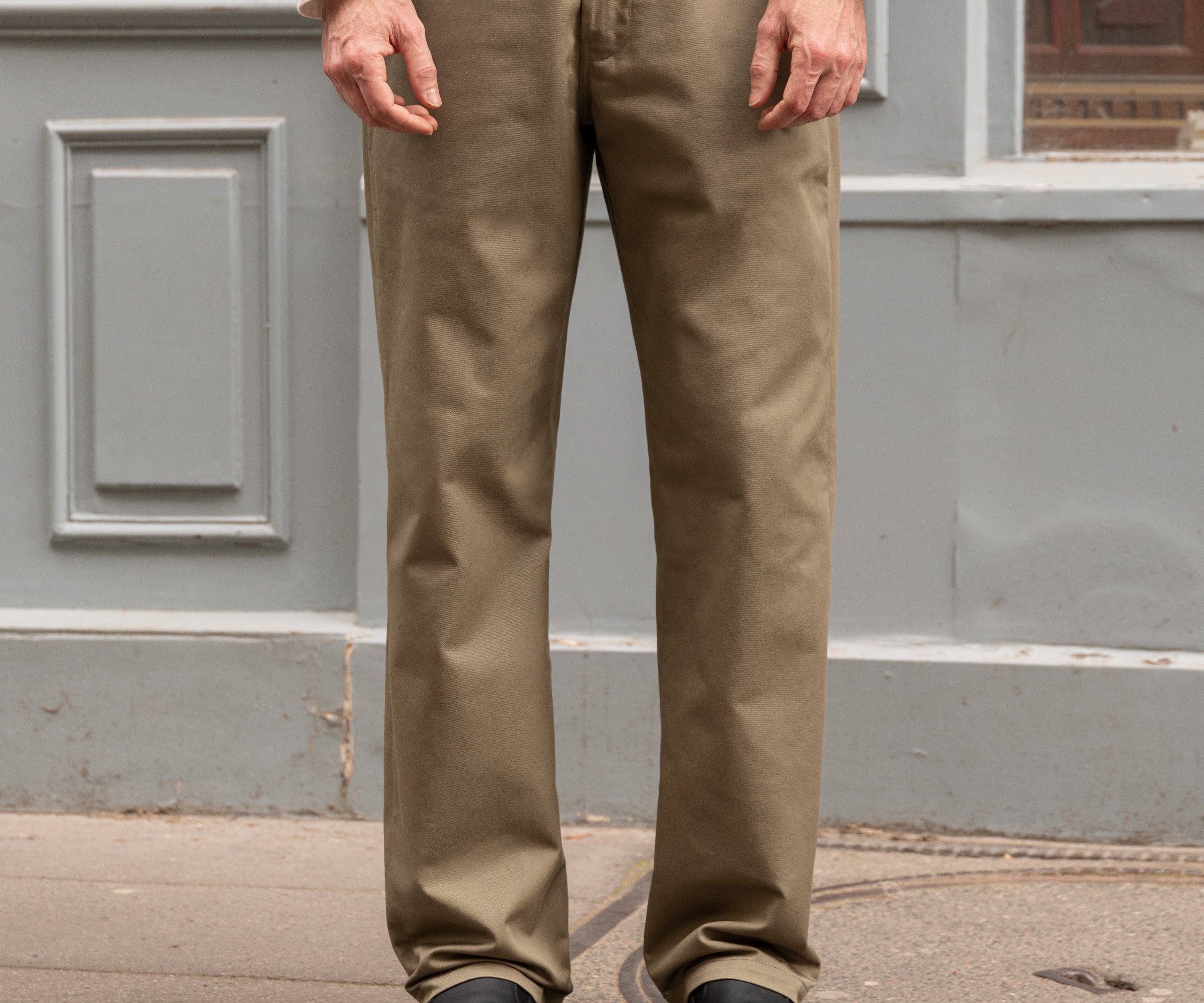 THE PLAIN FRONT PANTS Pants US26 / FR36 / BEIGE - BRUT Clothing