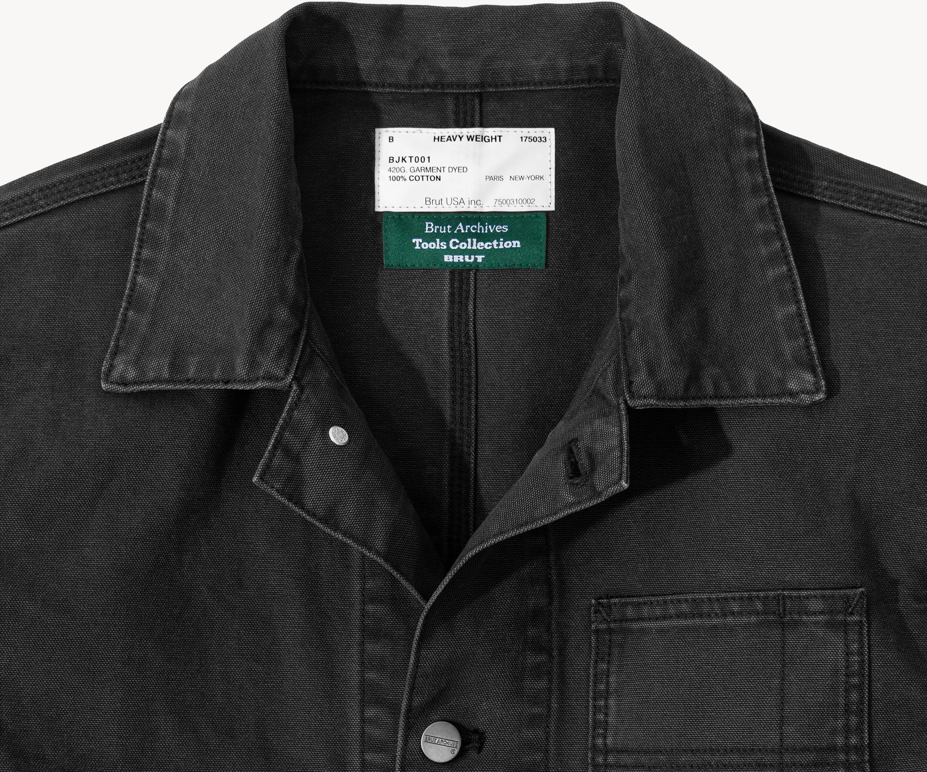 THE TOOLS JACKET Coats & Jackets X-SMALL / BLACK CANVAS - BRUT Clothing