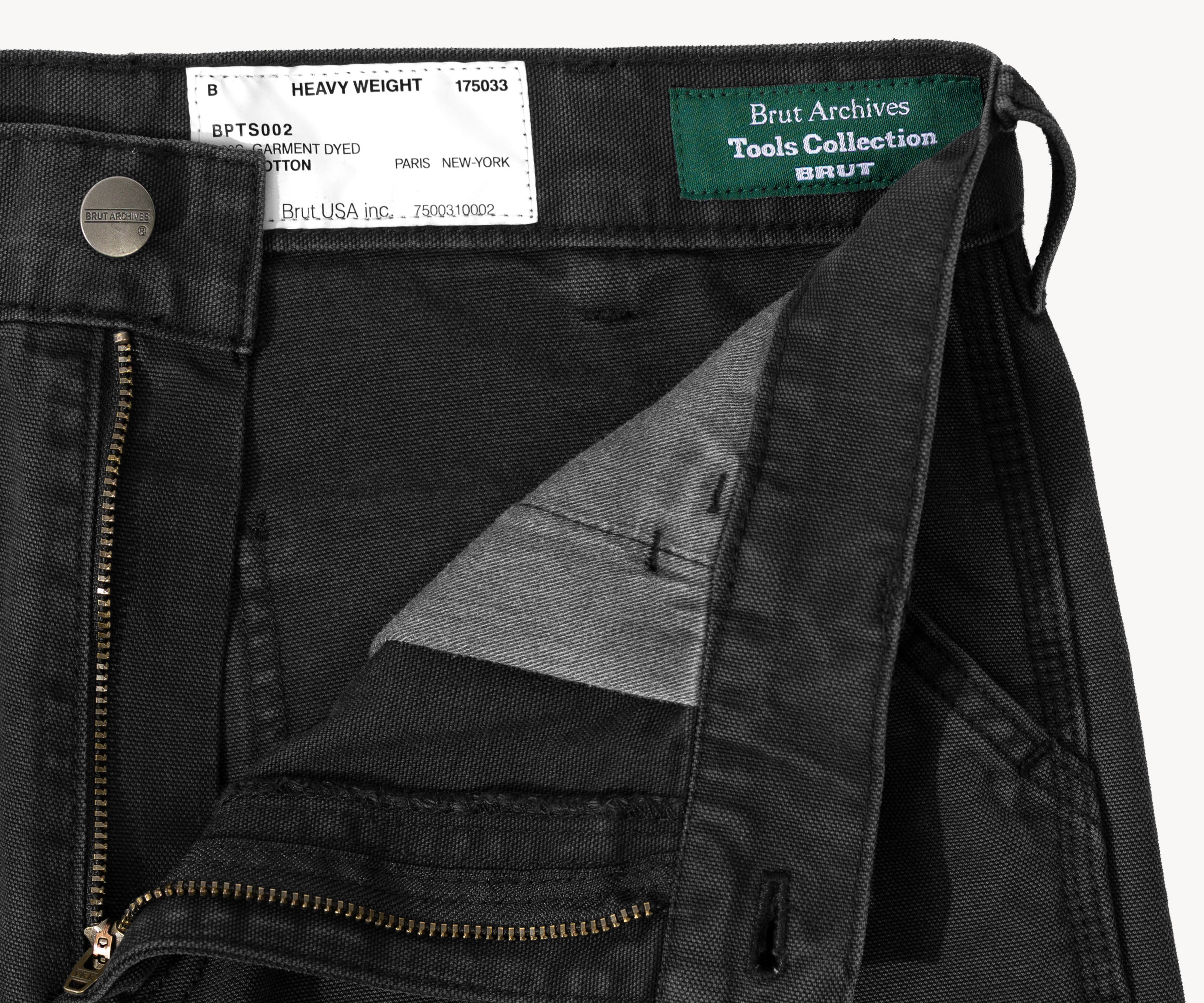 THE TOOLS PANTS Taille US26 / FR36 / TOILE NOIRE - BRUT Clothing
