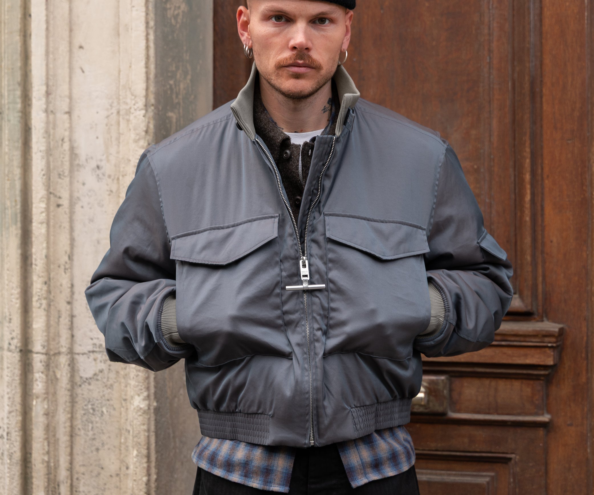 THE LUNAR JACKET Coats & Jackets X-SMALL / GREY - BRUT Clothing