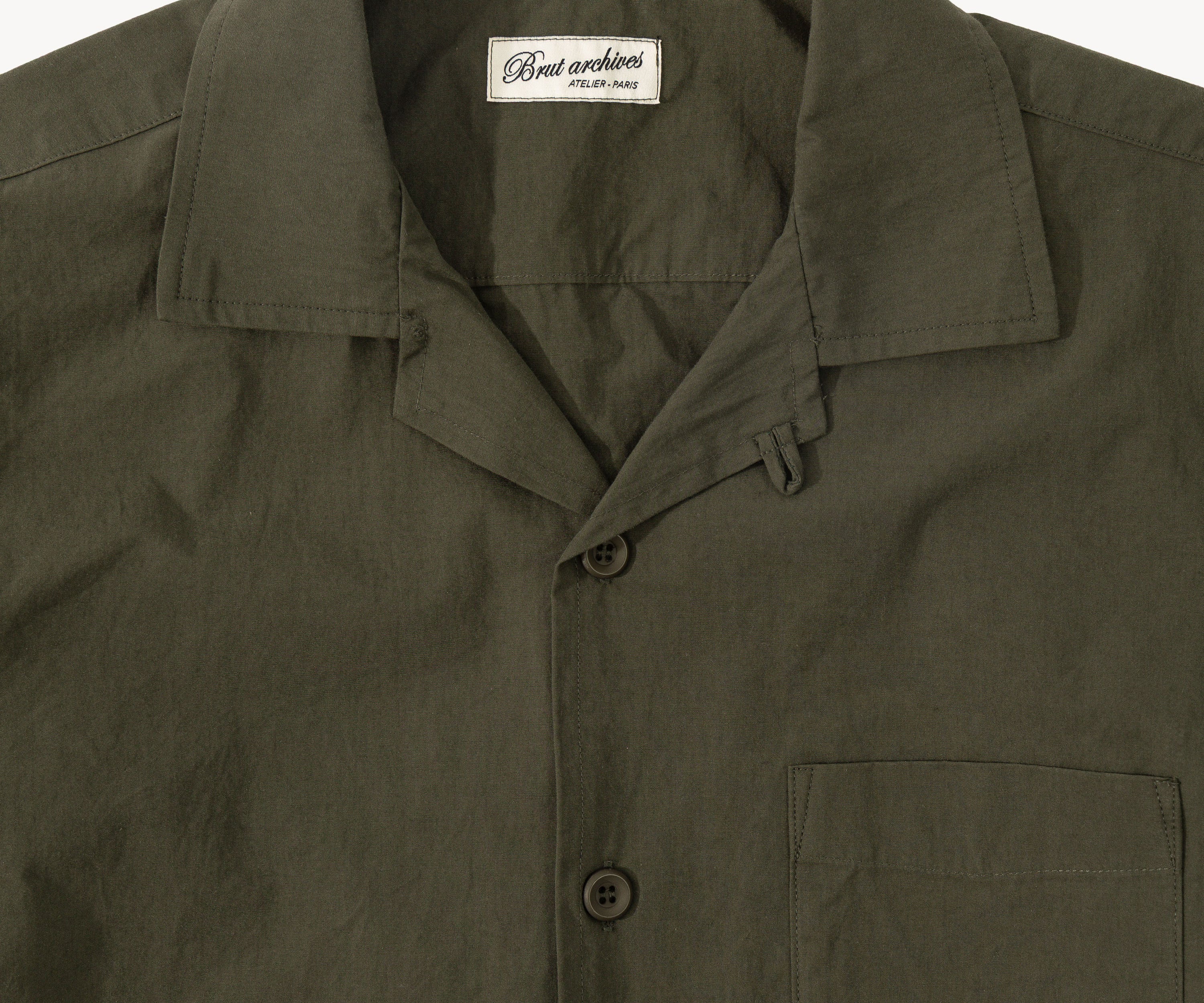 THE RETIREE POPLIN SHIRT Chemises XS / OLIVE FONCÉ - BRUT Clothing