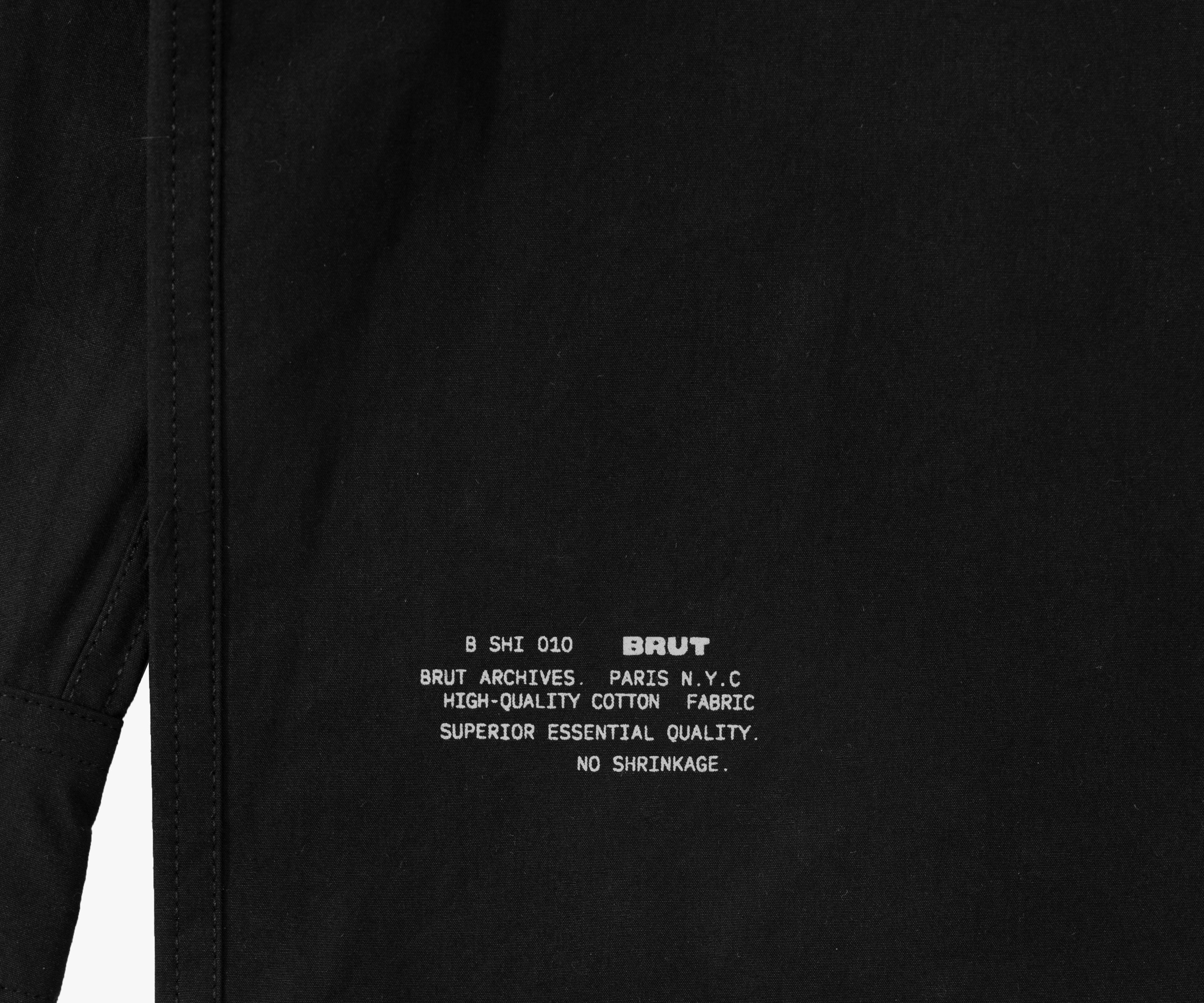 THE RETIREE POPLIN SHIRT Chemises XS / NOIR - BRUT Clothing