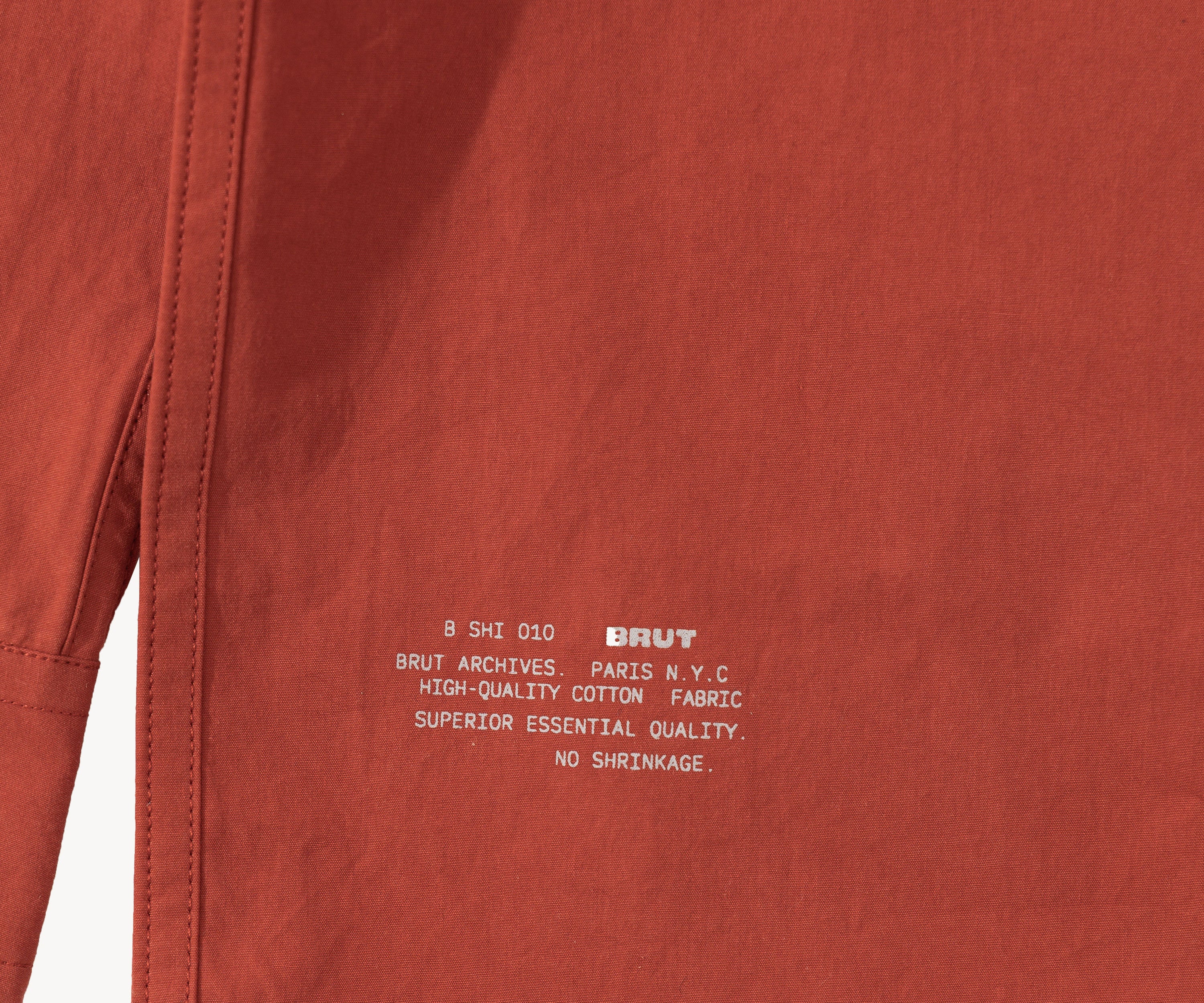 THE RETIREE POPLIN SHIRT Chemises XS / ROUGE - BRUT Clothing