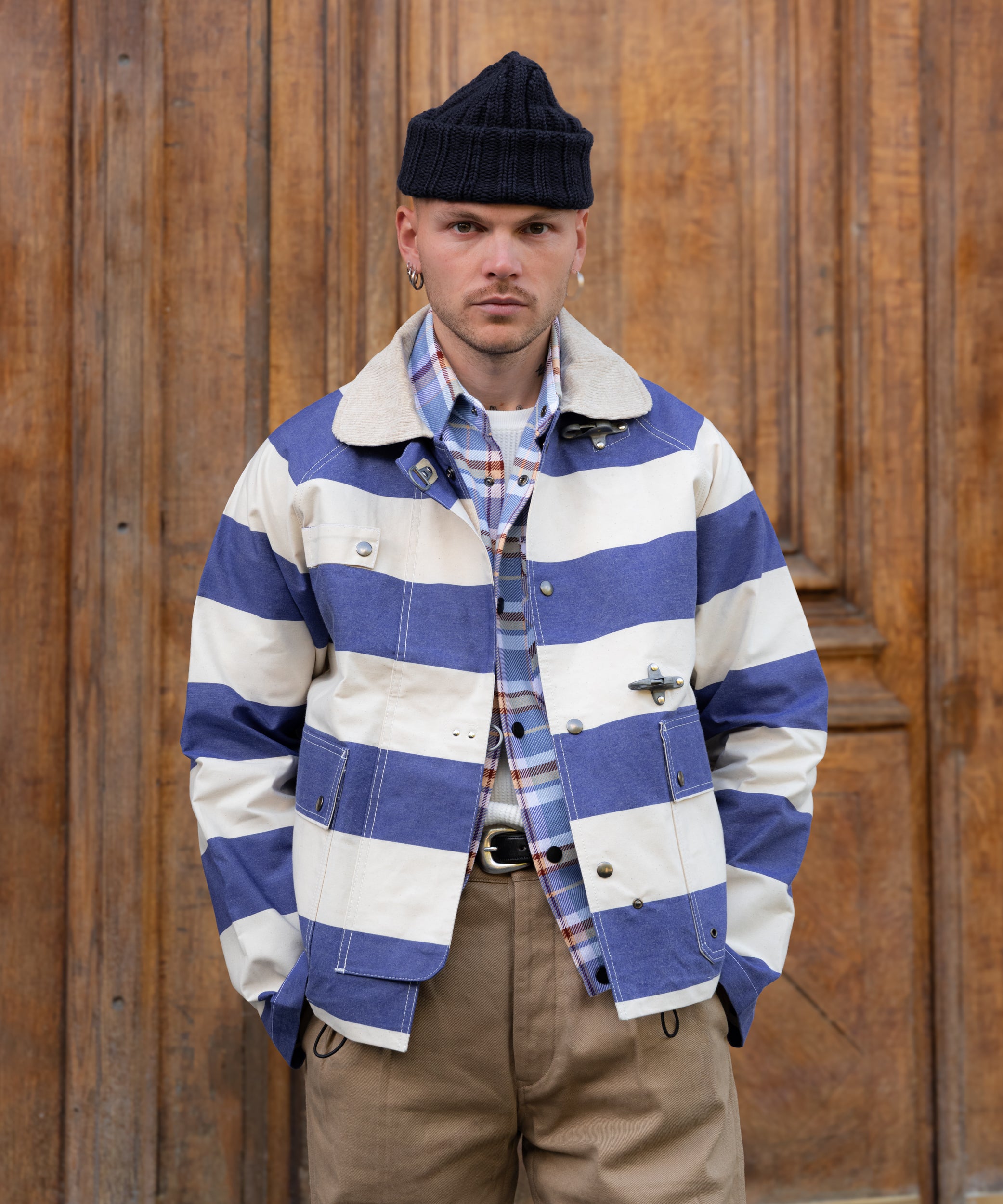 Sailor Hook Jacket Blue White Water Repellent | BRUT – BRUT Clothing