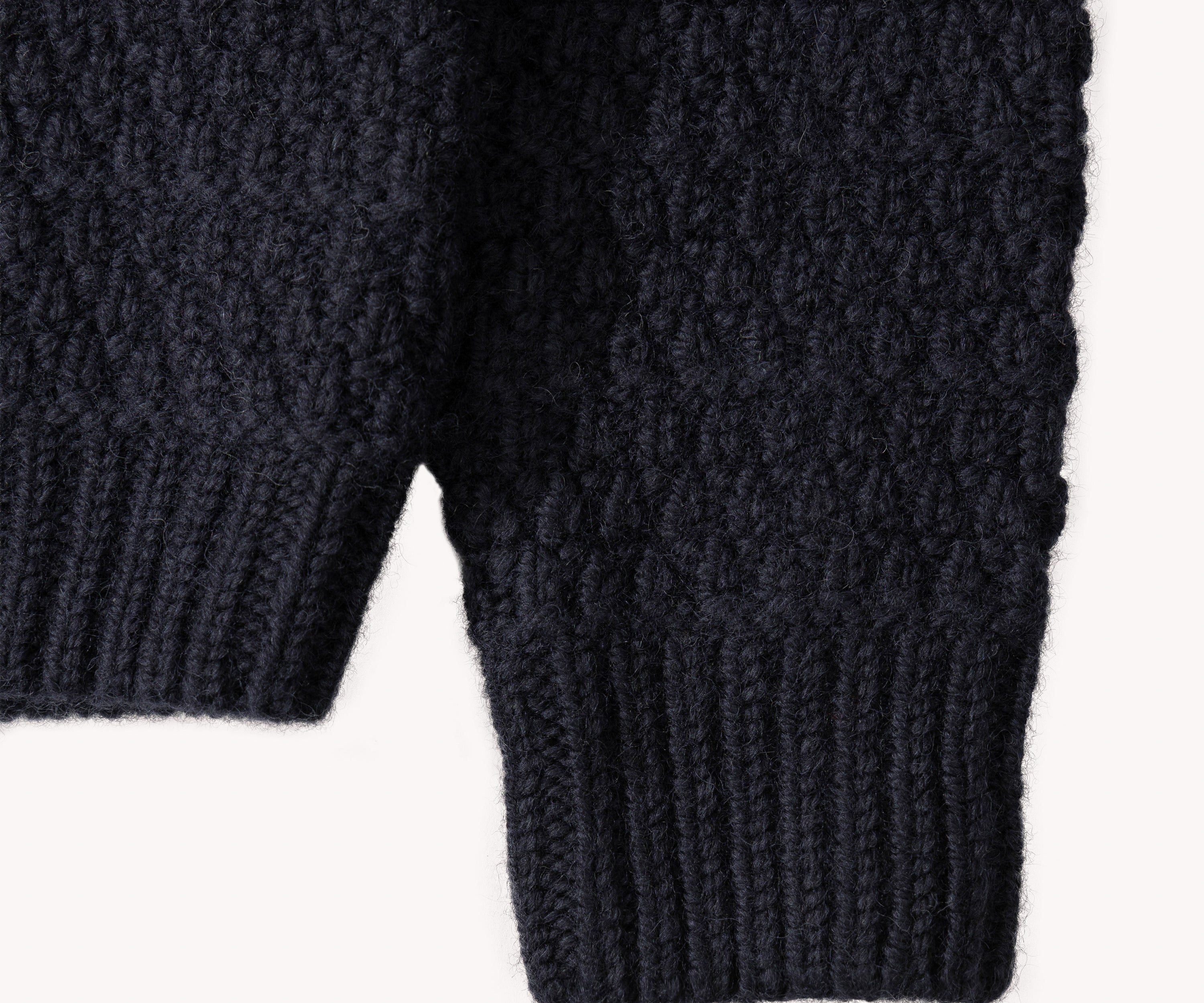 <br>THE WHEAT TRUCKER SWEATER SMALL / BLEU MARINE - BRUT Clothing