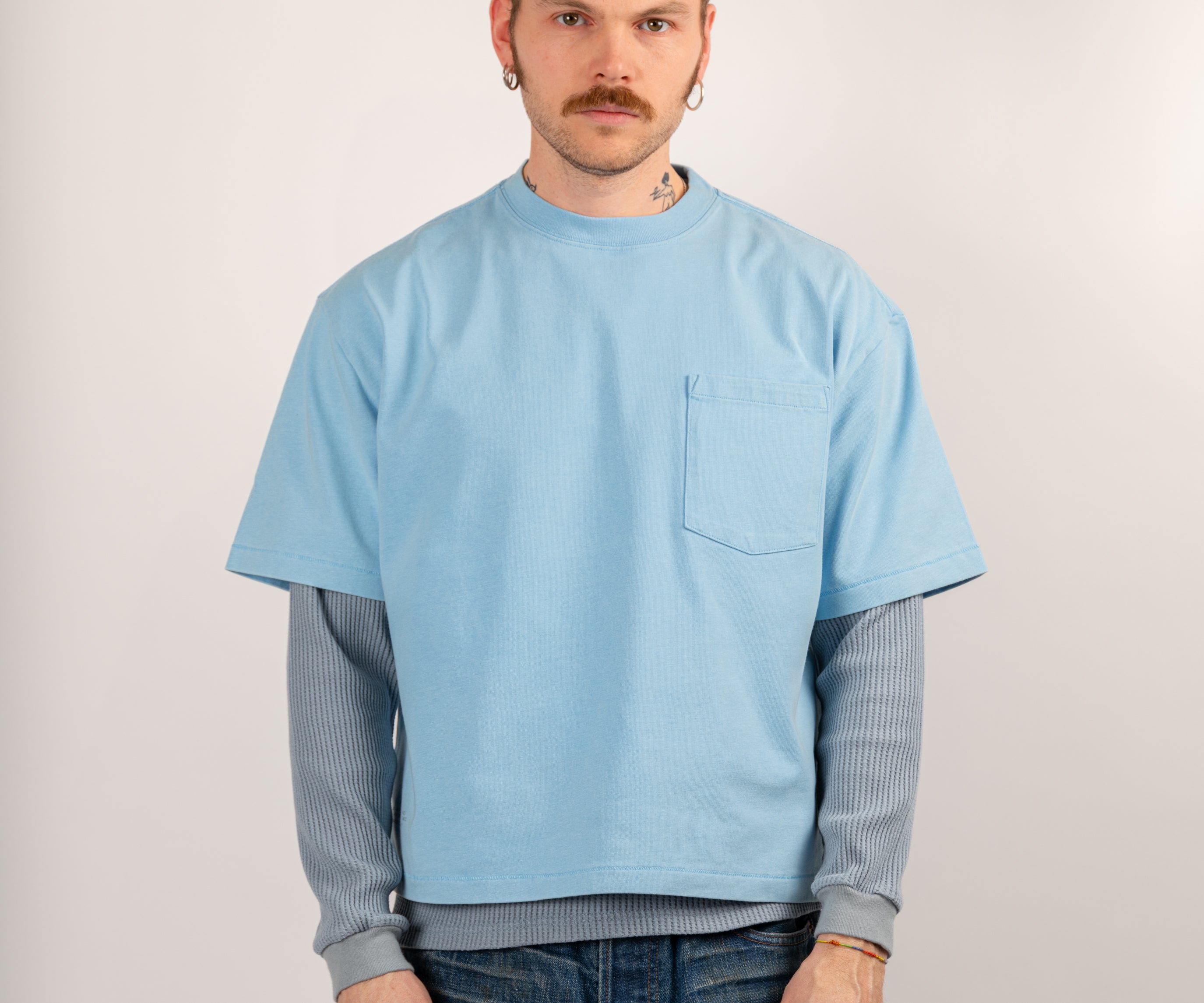 THE BEST POCKET T-SHIRT T-Shirts X-SMALL / BABY BLUE - BRUT Clothing