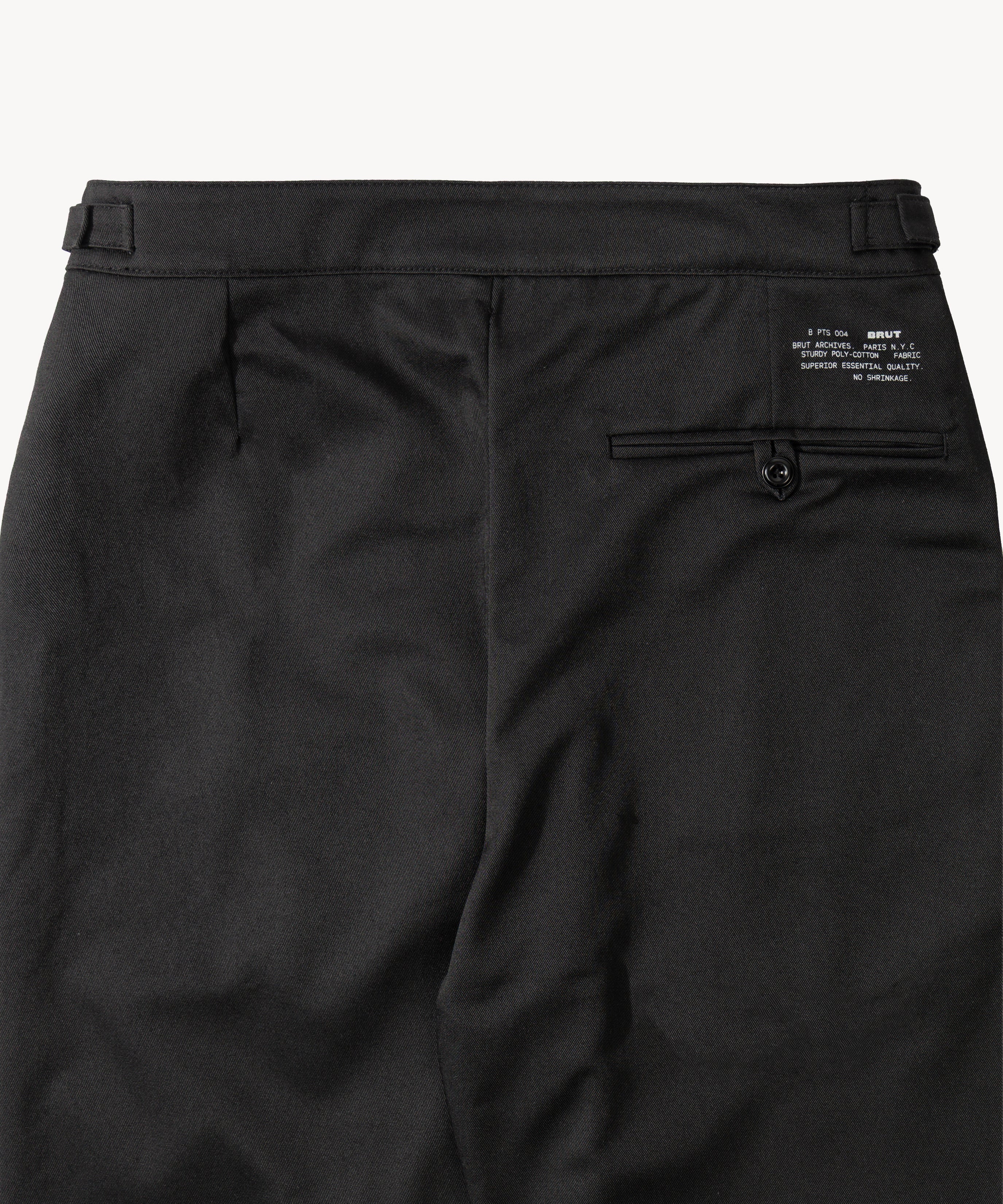 THE ONE PLEAT PANTS - BLACK | BRUT Clothing