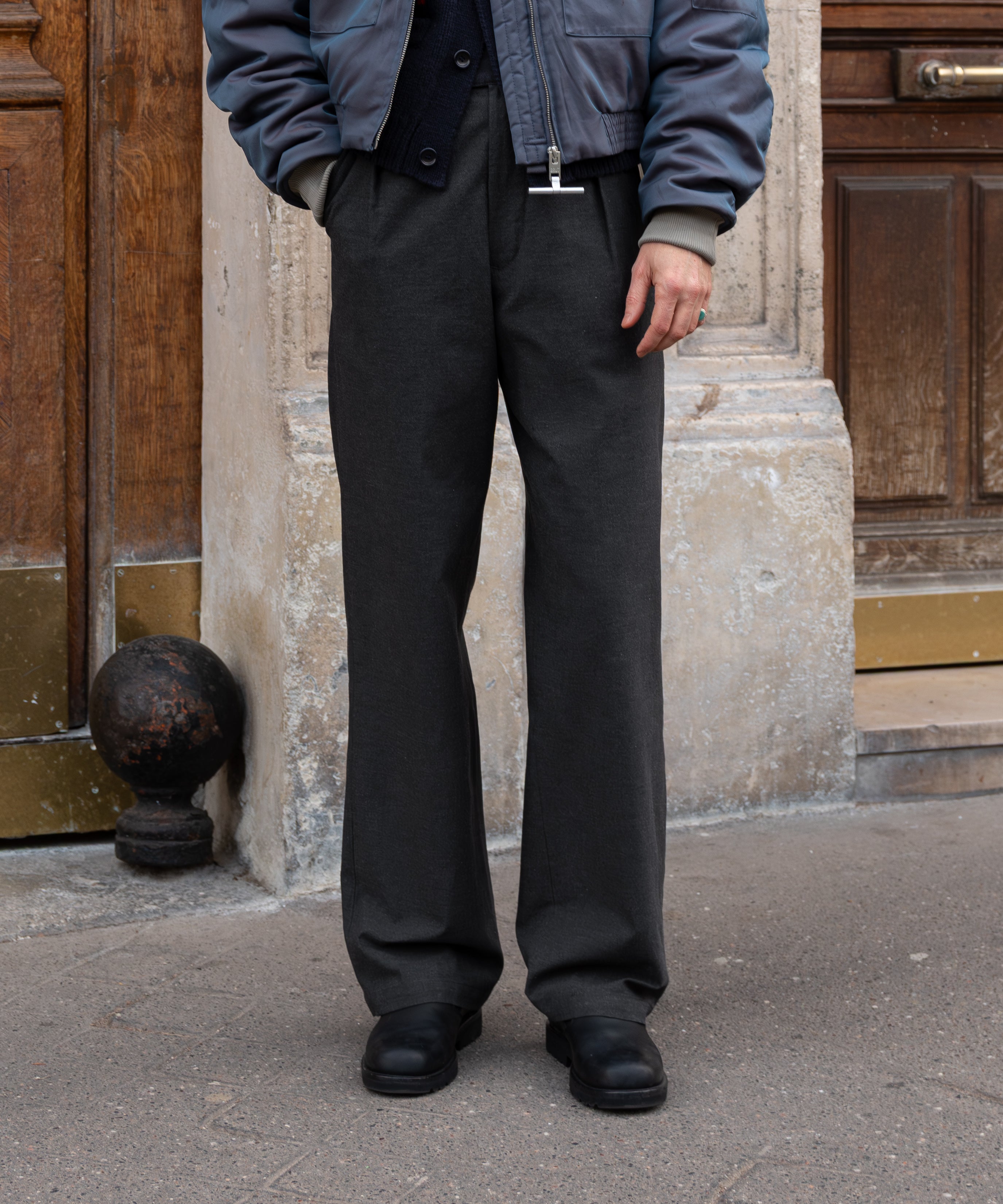 THE ONE PLEAT PANTS - GREY | BRUT Clothing
