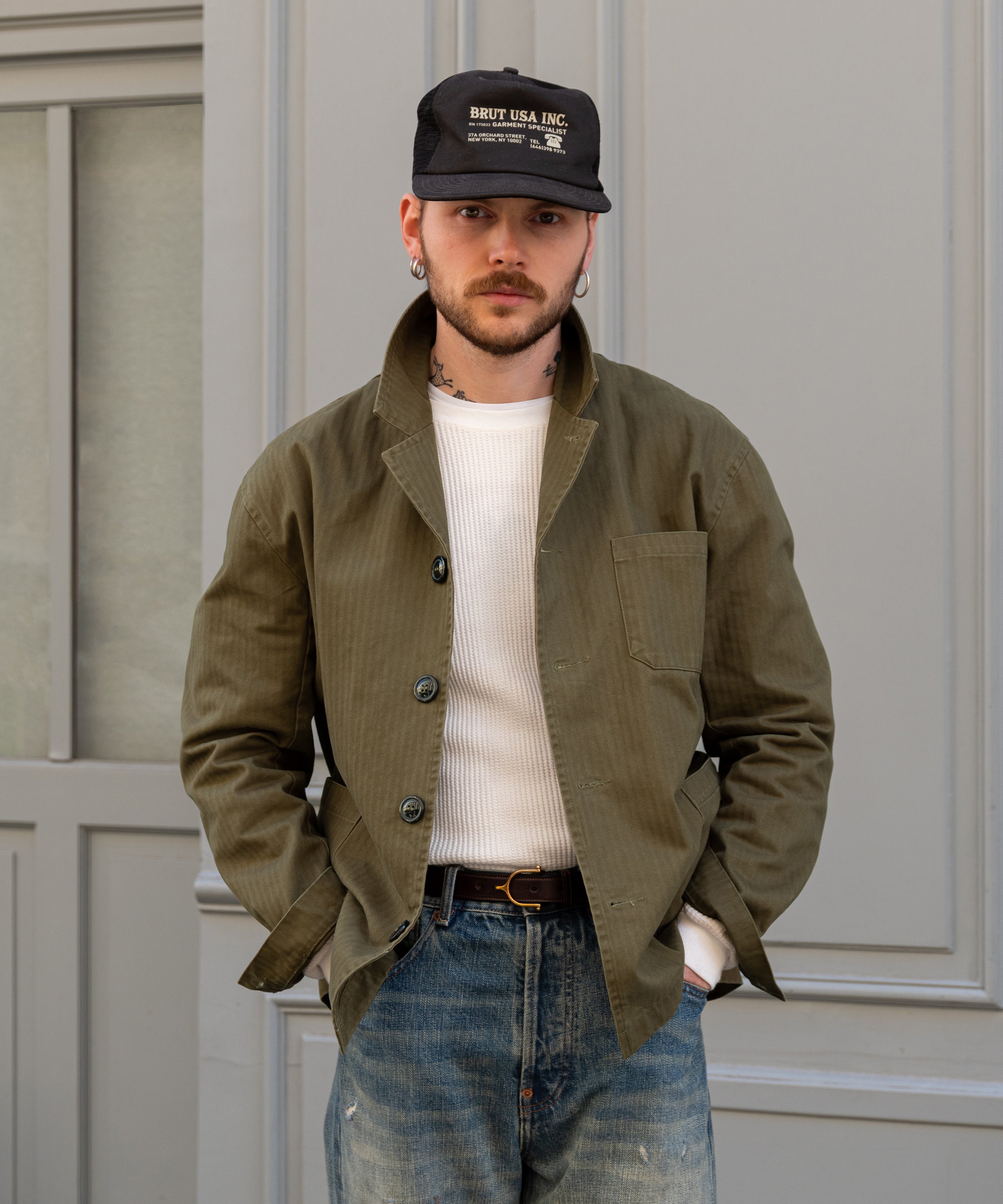 BRUTA BONNE ミリタリージャケット オリーブドラブ THE UTILITY JACKET - OLIVE GREEN | BRUT CLOTHING – BRUT Clothing