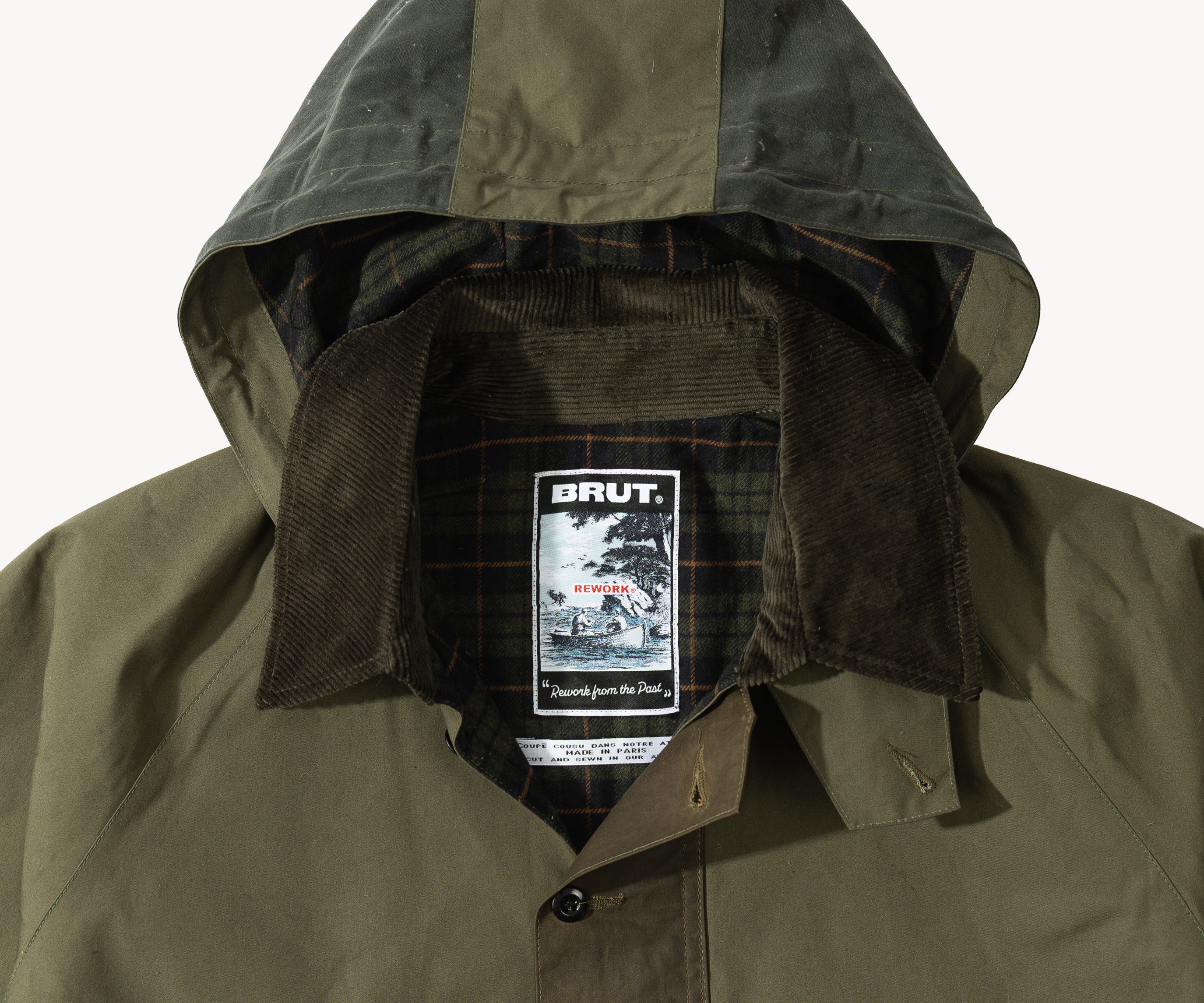 REWORK® POP-OVER WAX JACKET - N° 021 Coats & Jackets LARGE / GREEN - BRUT Clothing