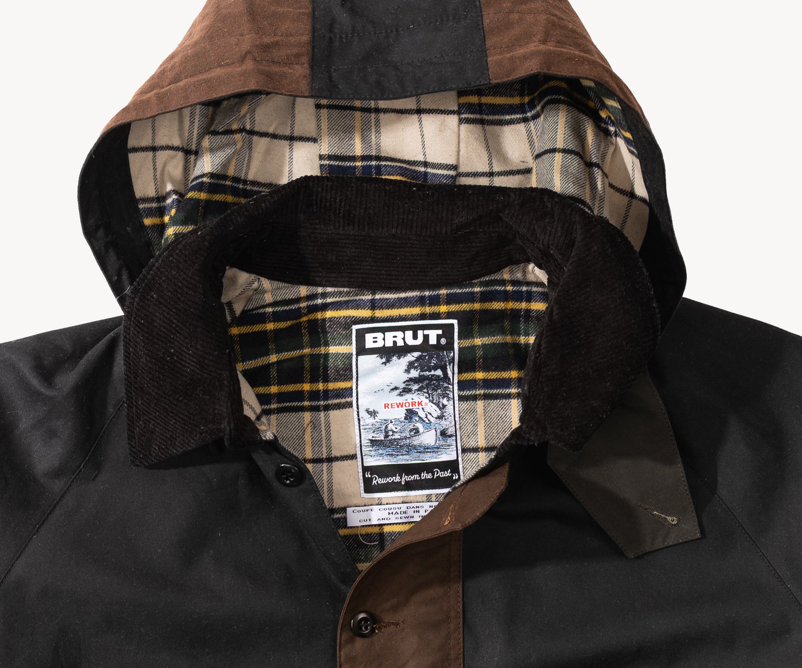 REWORK® POP-OVER WAX JACKET - N° 013 Coats & Jackets MEDIUM / BROWN - BRUT Clothing