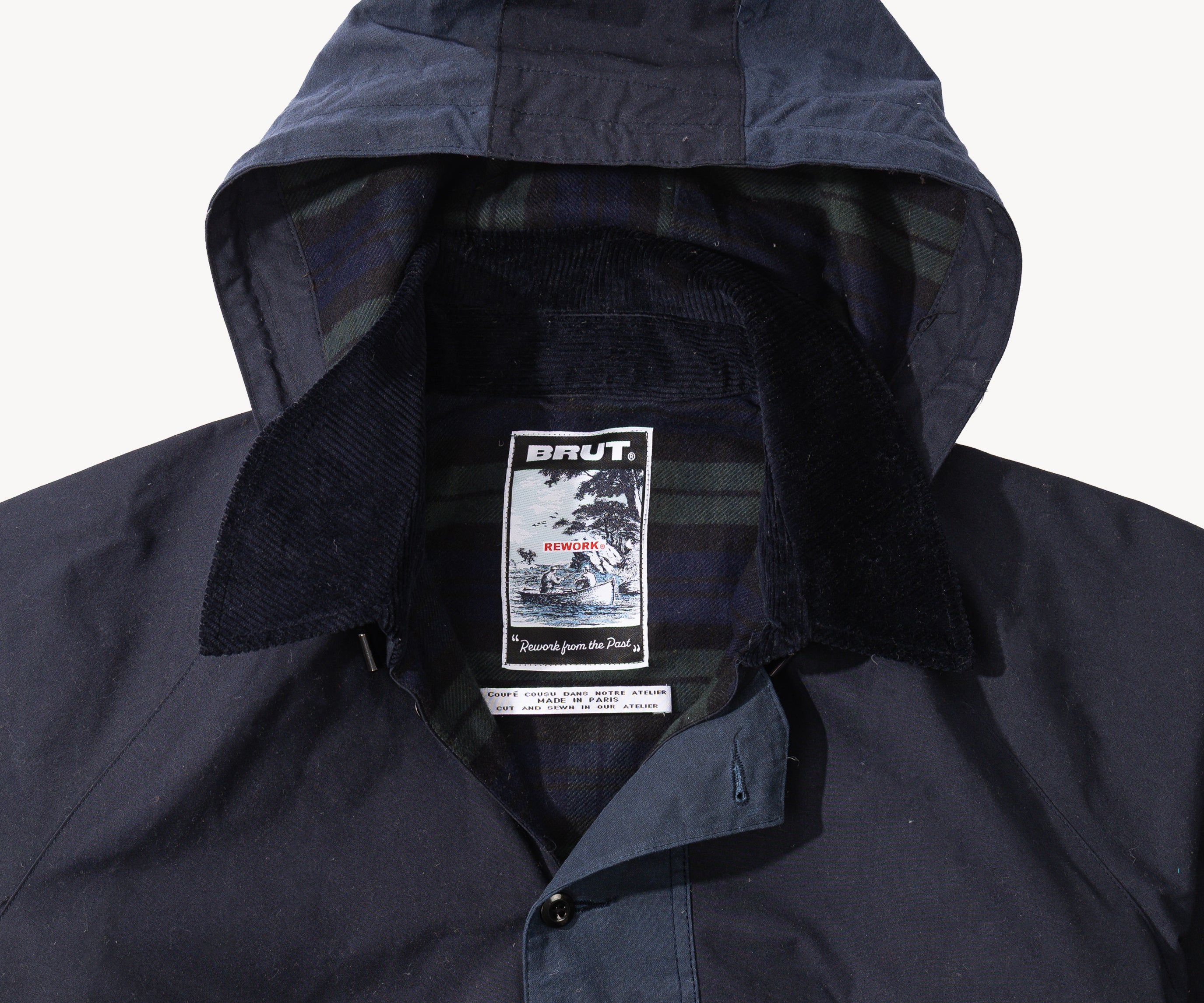 REWORK® POP-OVER WAX JACKET - N° 027 Coats & Jackets LARGE / BLUE - BRUT Clothing