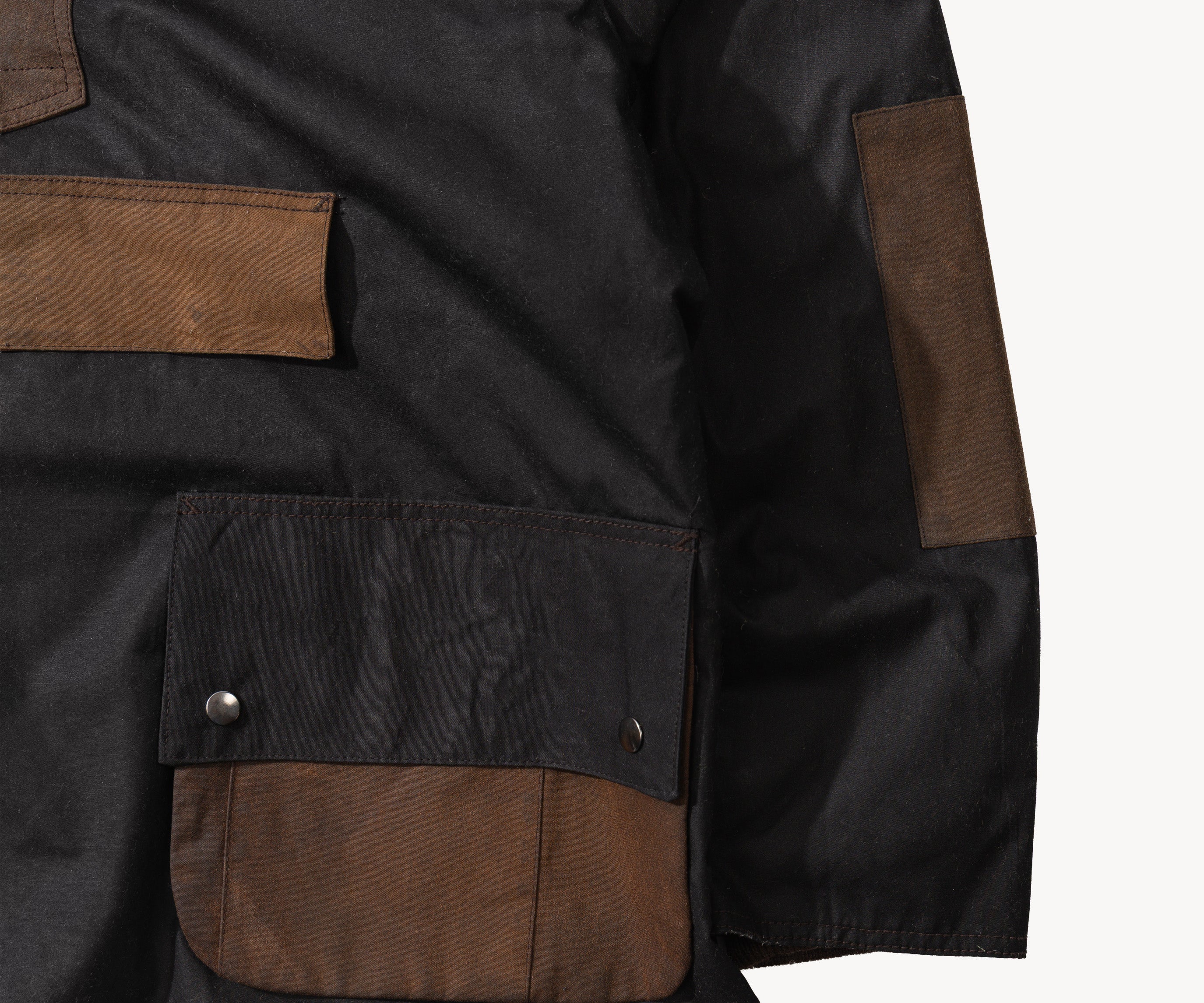 REWORK® POP-OVER WAX JACKET - N° 033 Coats & Jackets X-LARGE / BROWN - BRUT Clothing