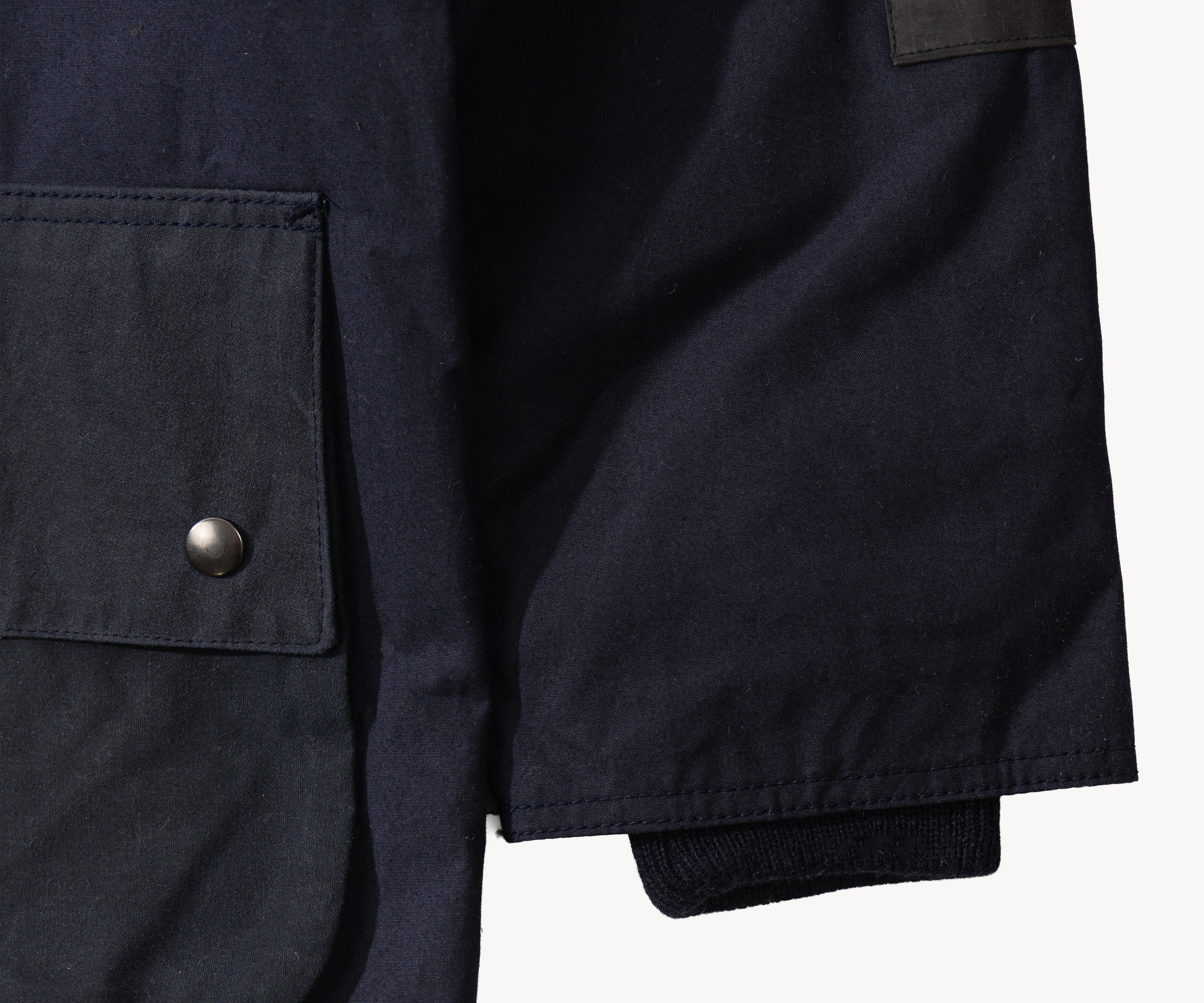 REWORK® POP-OVER WAX JACKET - N° 034 Coats & Jackets X-LARGE / BLUE - BRUT Clothing