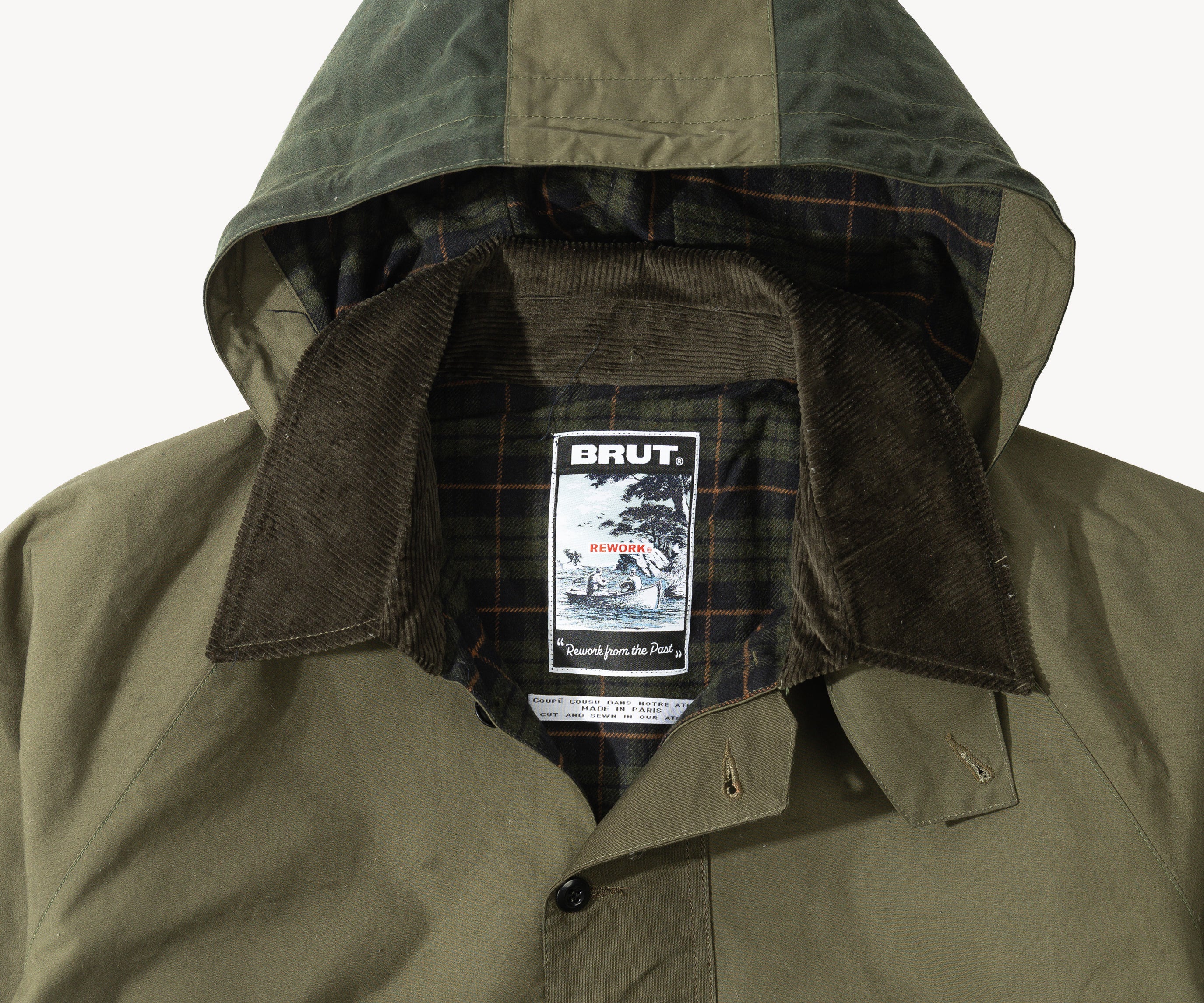 REWORK® POP-OVER WAX JACKET - N° 018 Coats & Jackets LARGE / GREEN - BRUT Clothing