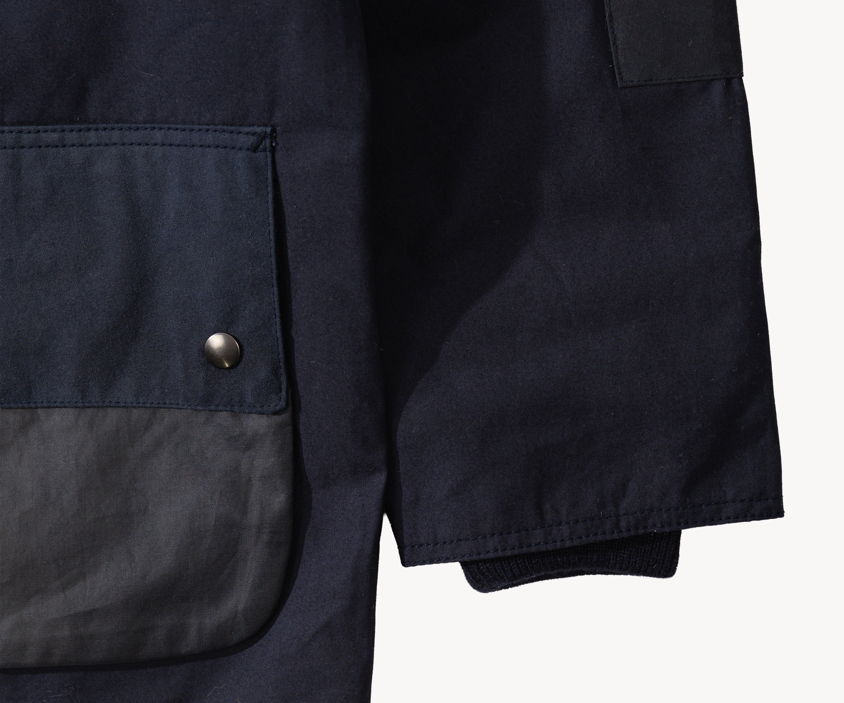REWORK® POP-OVER WAX JACKET - N° 035 Coats & Jackets X-LARGE / BLUE - BRUT Clothing