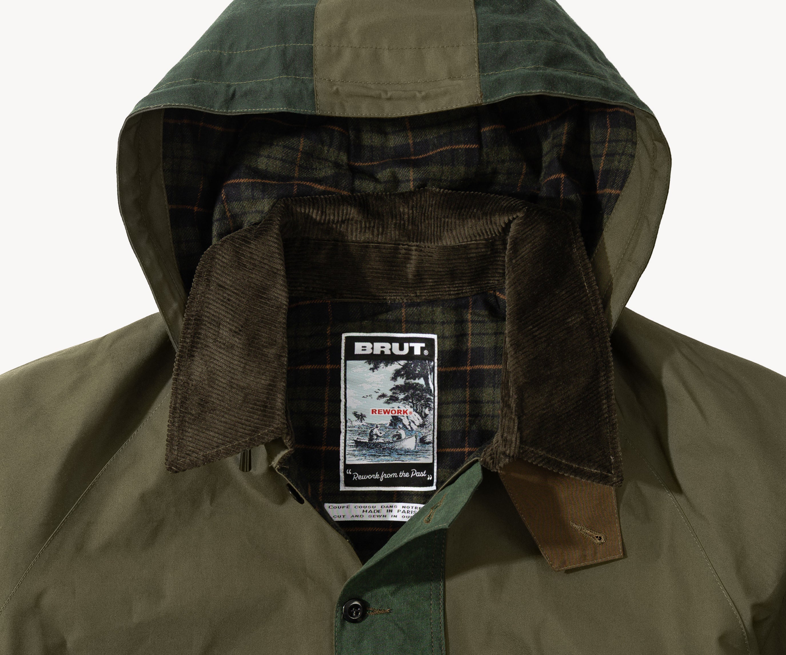 REWORK® POP-OVER WAX JACKET - N° 005 Coats & Jackets MEDIUM / GREEN - BRUT Clothing