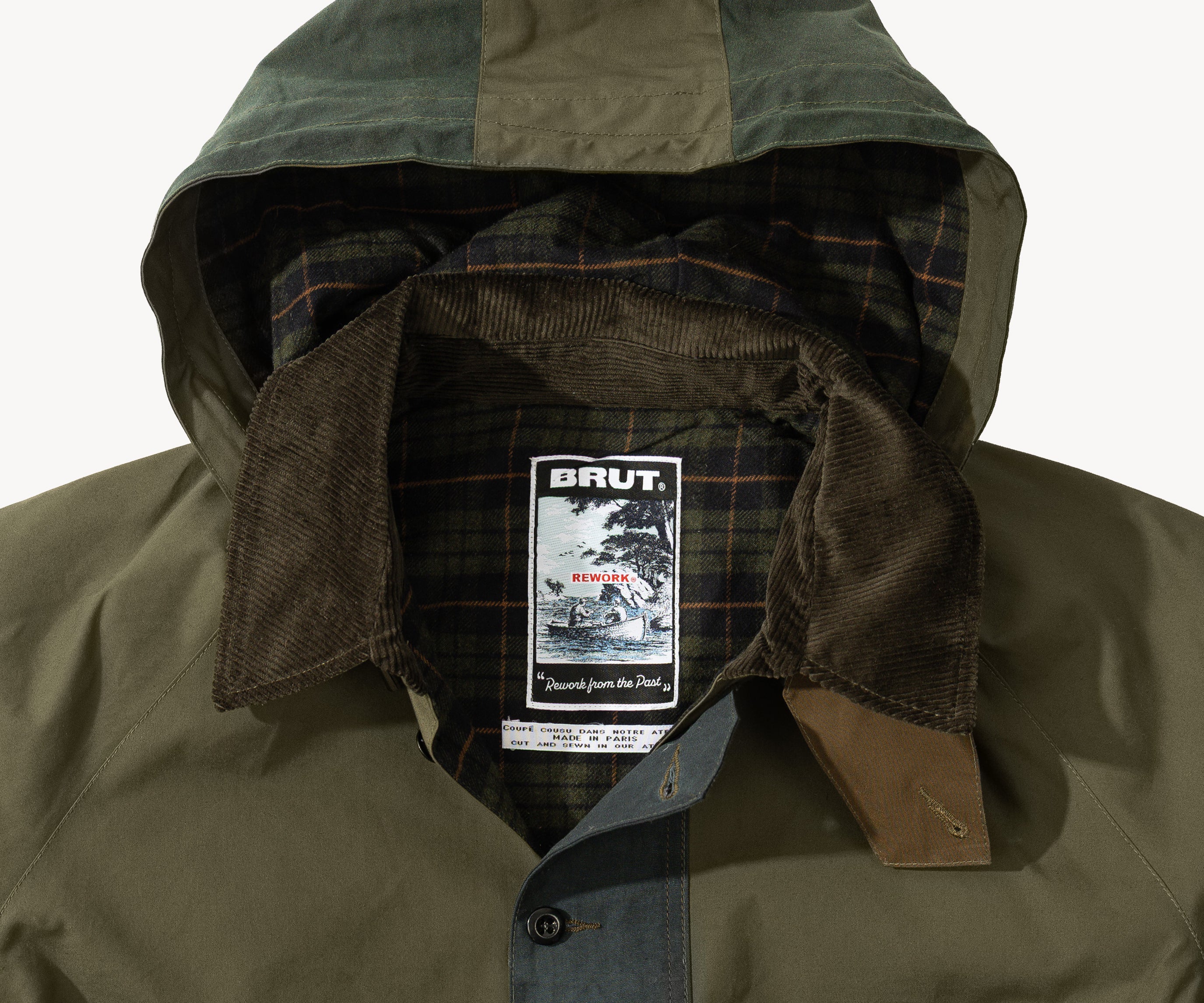 REWORK® POP-OVER WAX JACKET - N° 010 Coats & Jackets MEDIUM / GREEN - BRUT Clothing