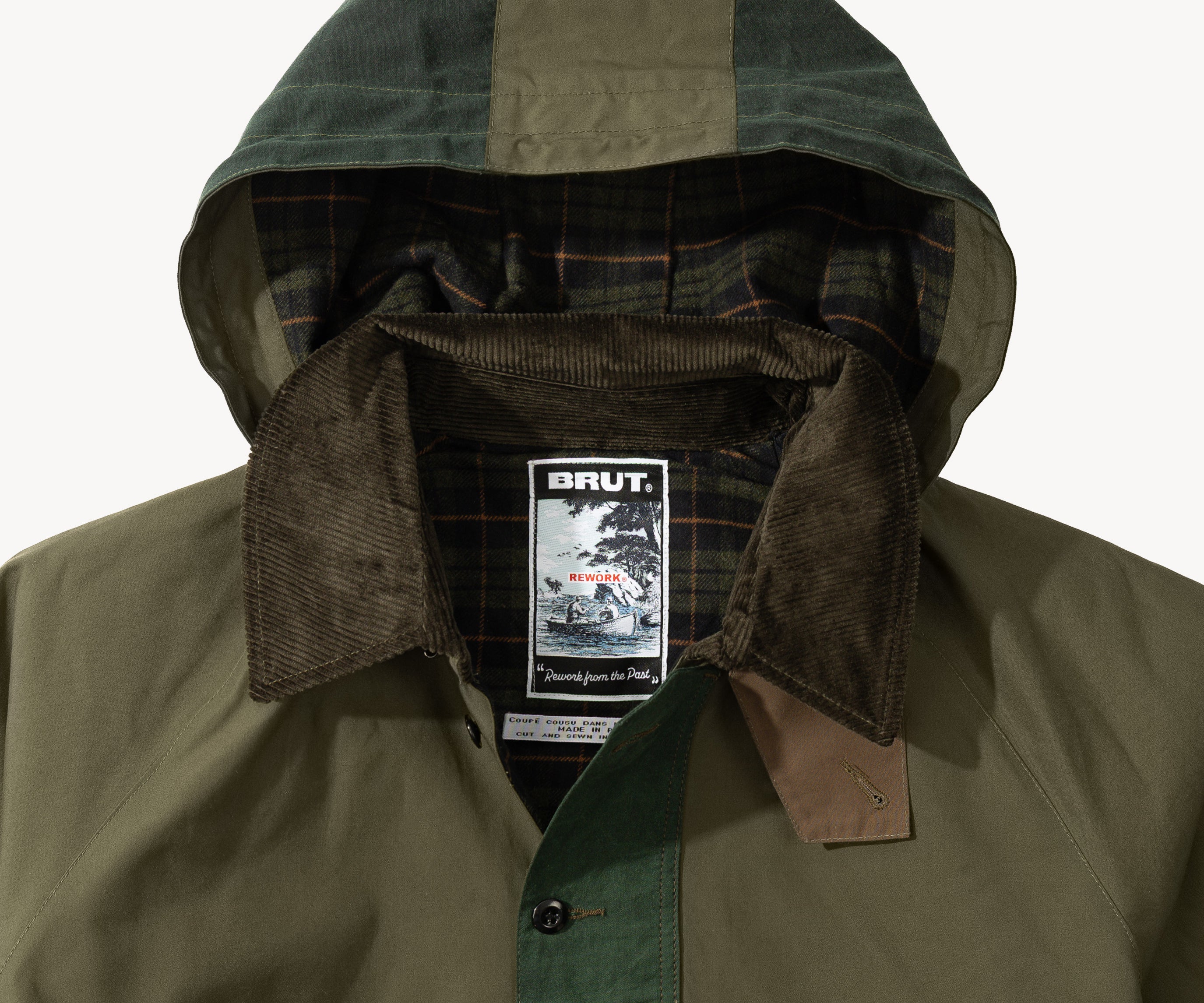 REWORK® POP-OVER WAX JACKET - N° 006 Coats & Jackets MEDIUM / GREEN - BRUT Clothing