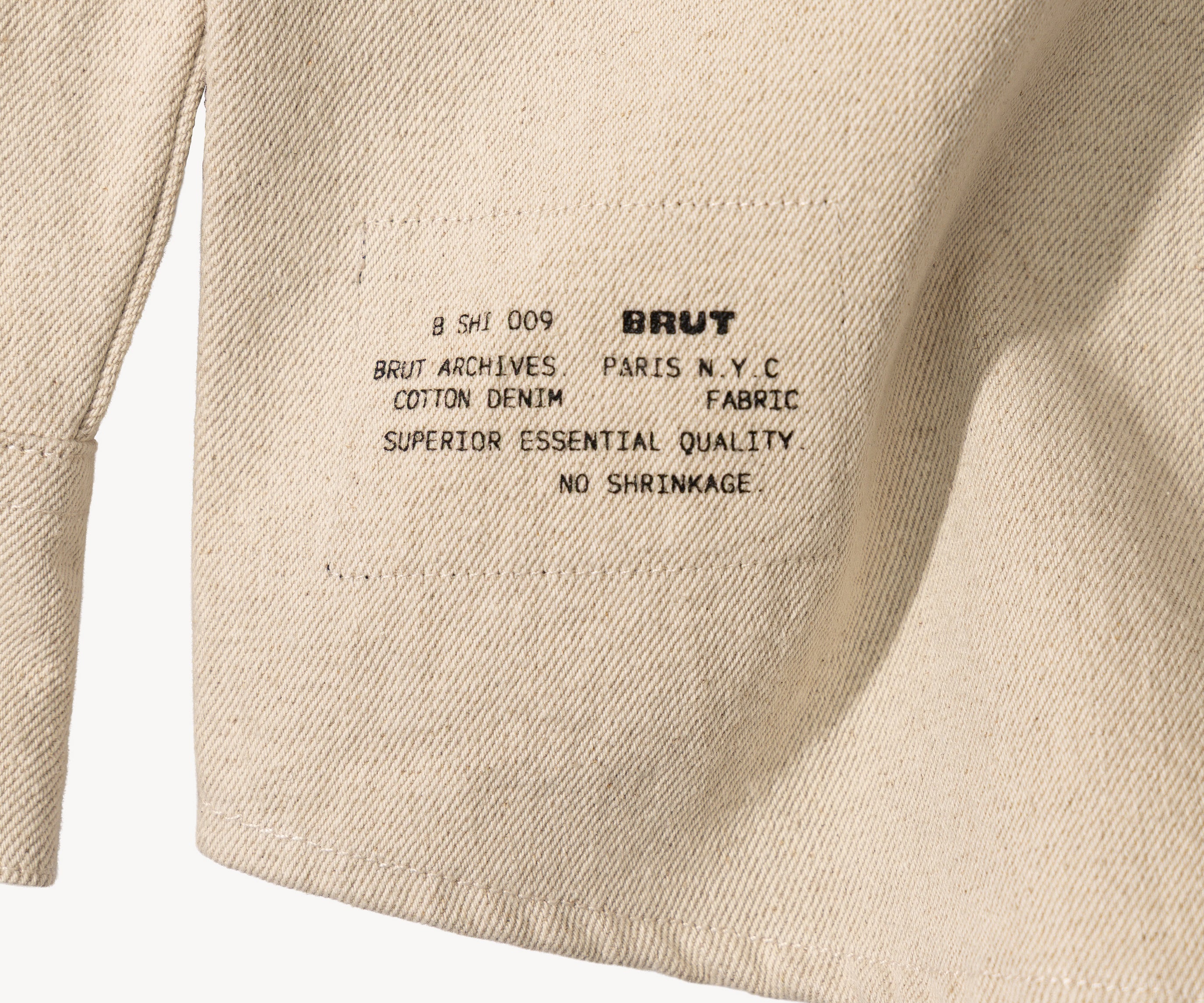THE WESTERN DENIM SHIRT Shirts X-SMALL / ECRU - BRUT Clothing