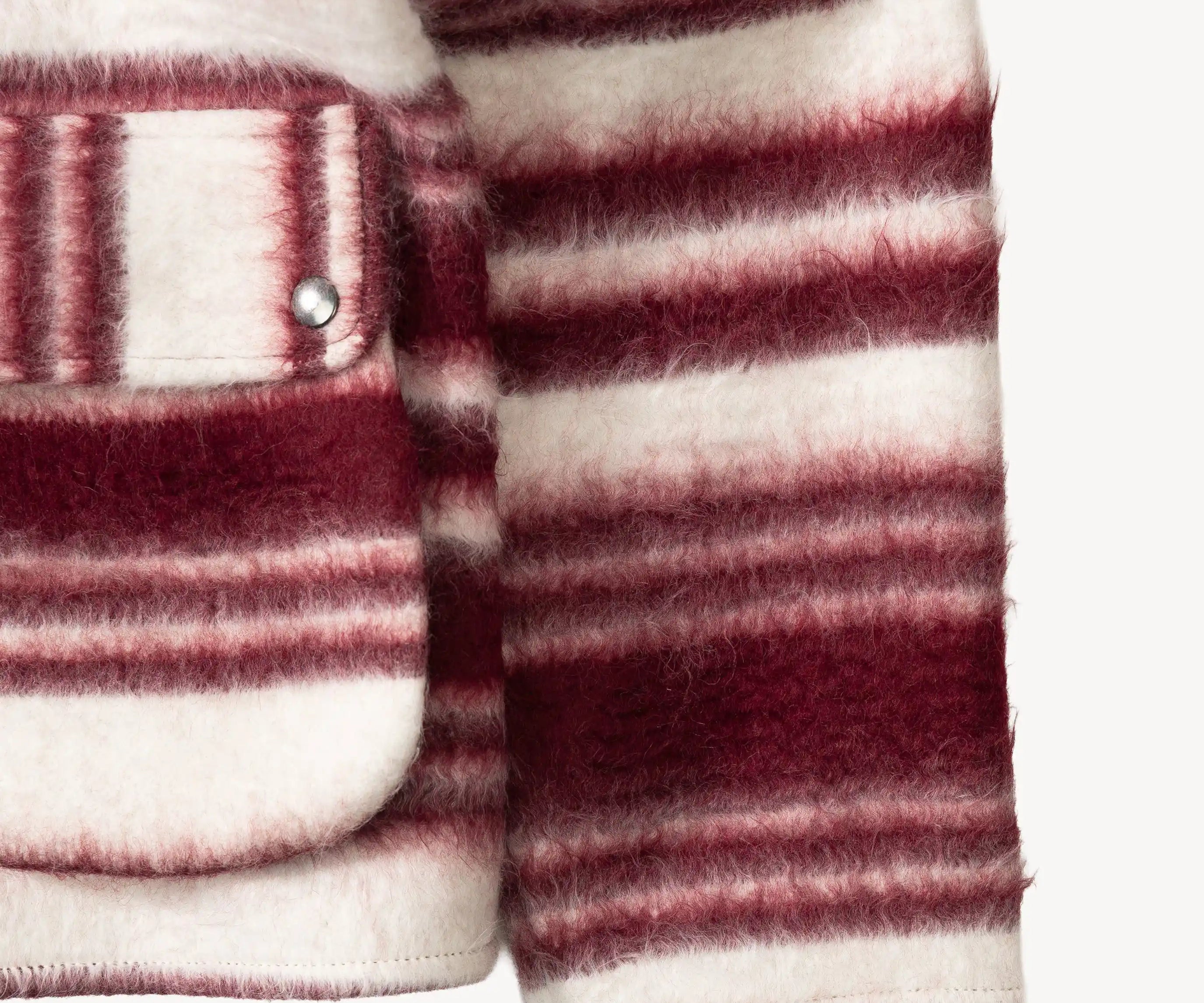 REWORK® WOOL PLAID JACKET - N° 005 Coats & Jackets MEDIUM / BURGUNDY - BRUT Clothing