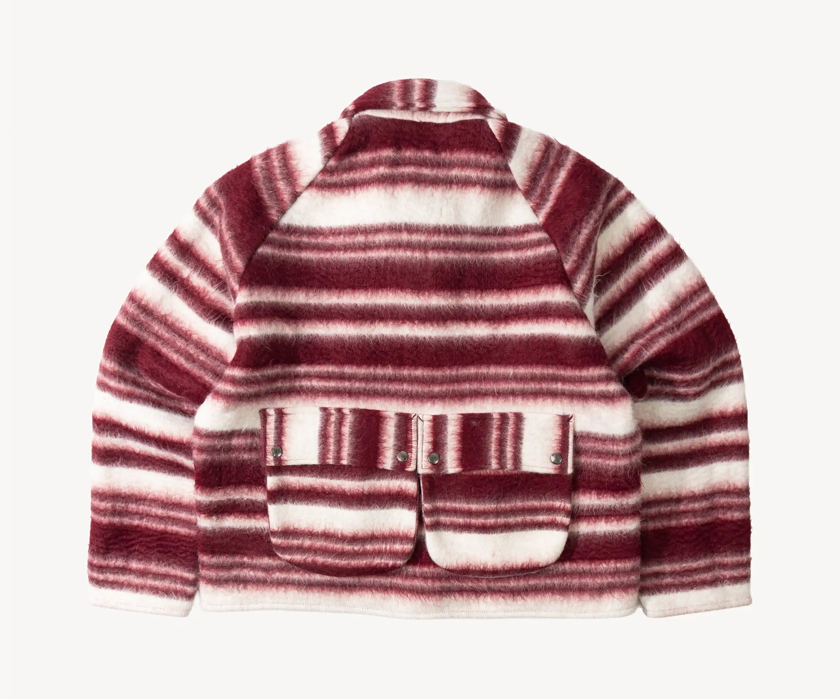 REWORK® WOOL PLAID JACKET - N° 005 Coats & Jackets MEDIUM / BURGUNDY - BRUT Clothing