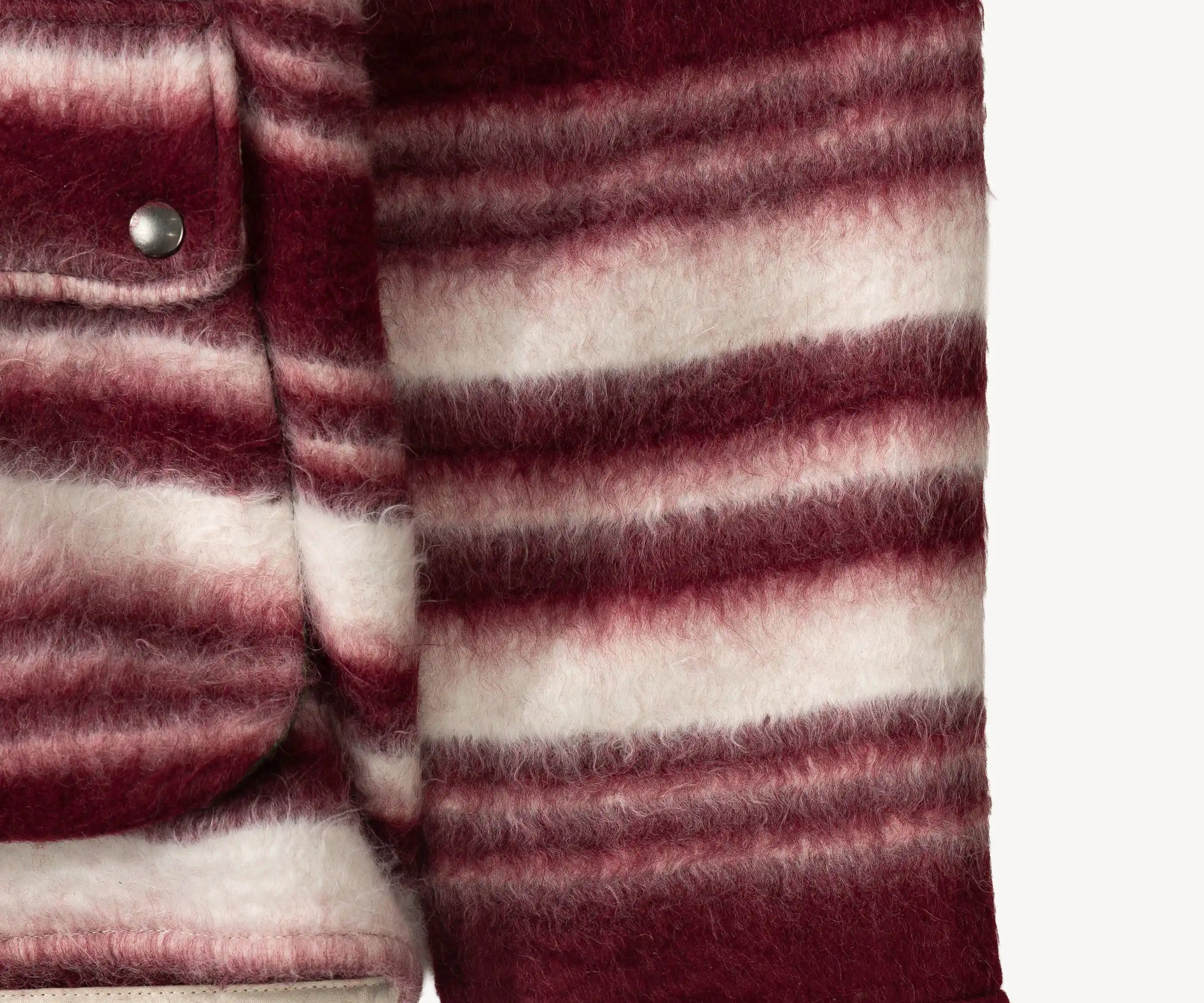 REWORK® WOOL PLAID JACKET - N° 016 Coats & Jackets X-LARGE / BURGUNDY - BRUT Clothing