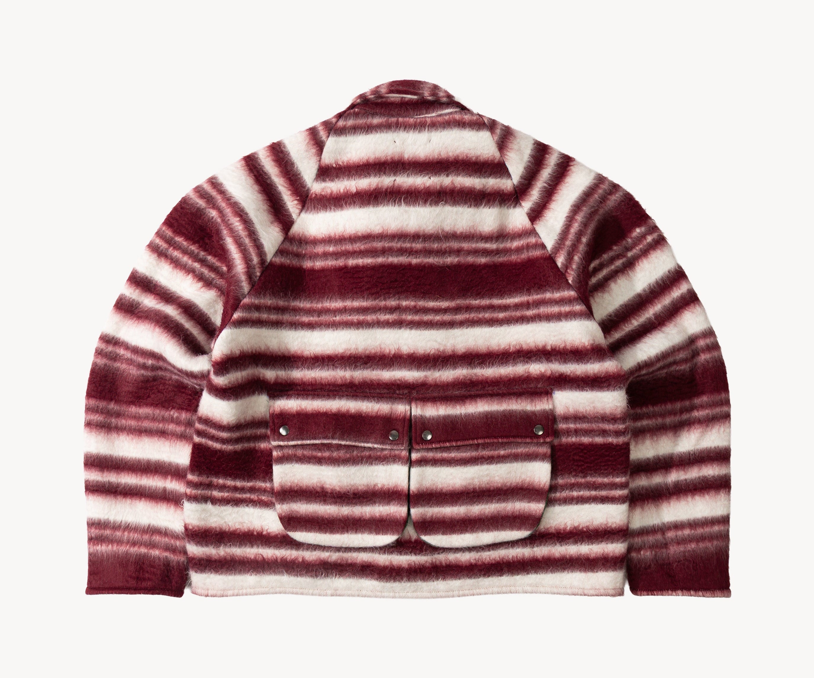 REWORK® WOOL PLAID JACKET - N° 016 Coats & Jackets X-LARGE / BURGUNDY - BRUT Clothing