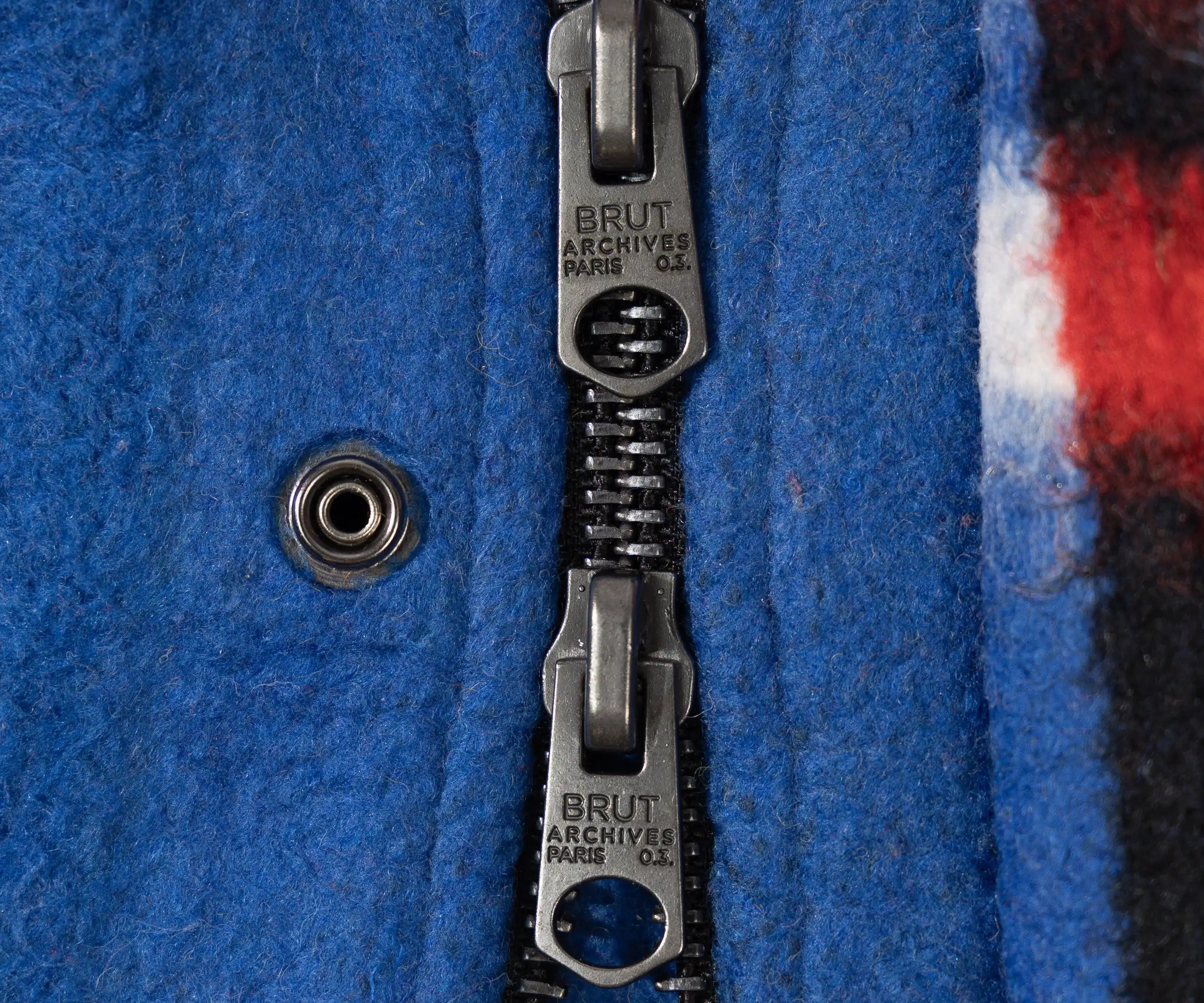 REWORK® WOOL PLAID JACKET - N° 017 Coats & Jackets X-LARGE / BLUE - BRUT Clothing