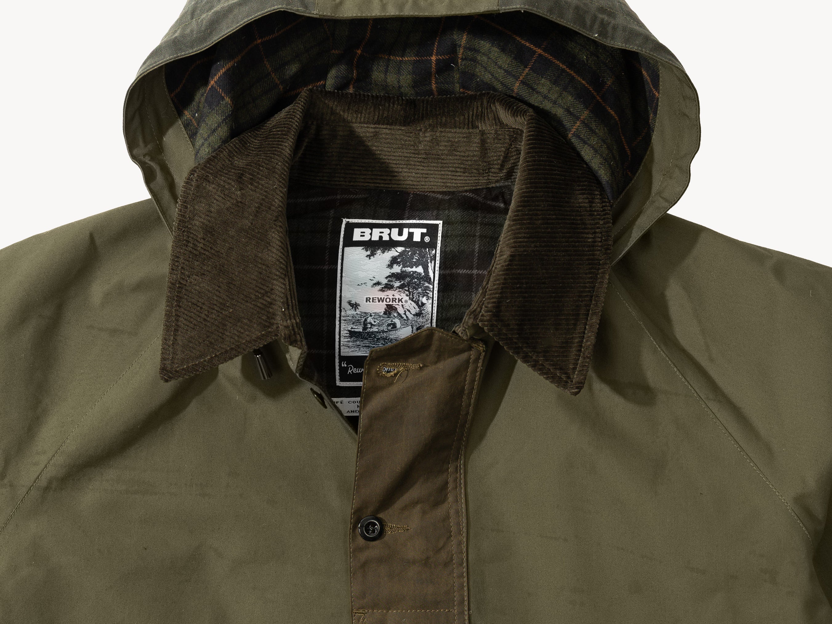 REWORK® POP-OVER WAX JACKET - N° 016 Coats & Jackets LARGE / GREEN - BRUT Clothing