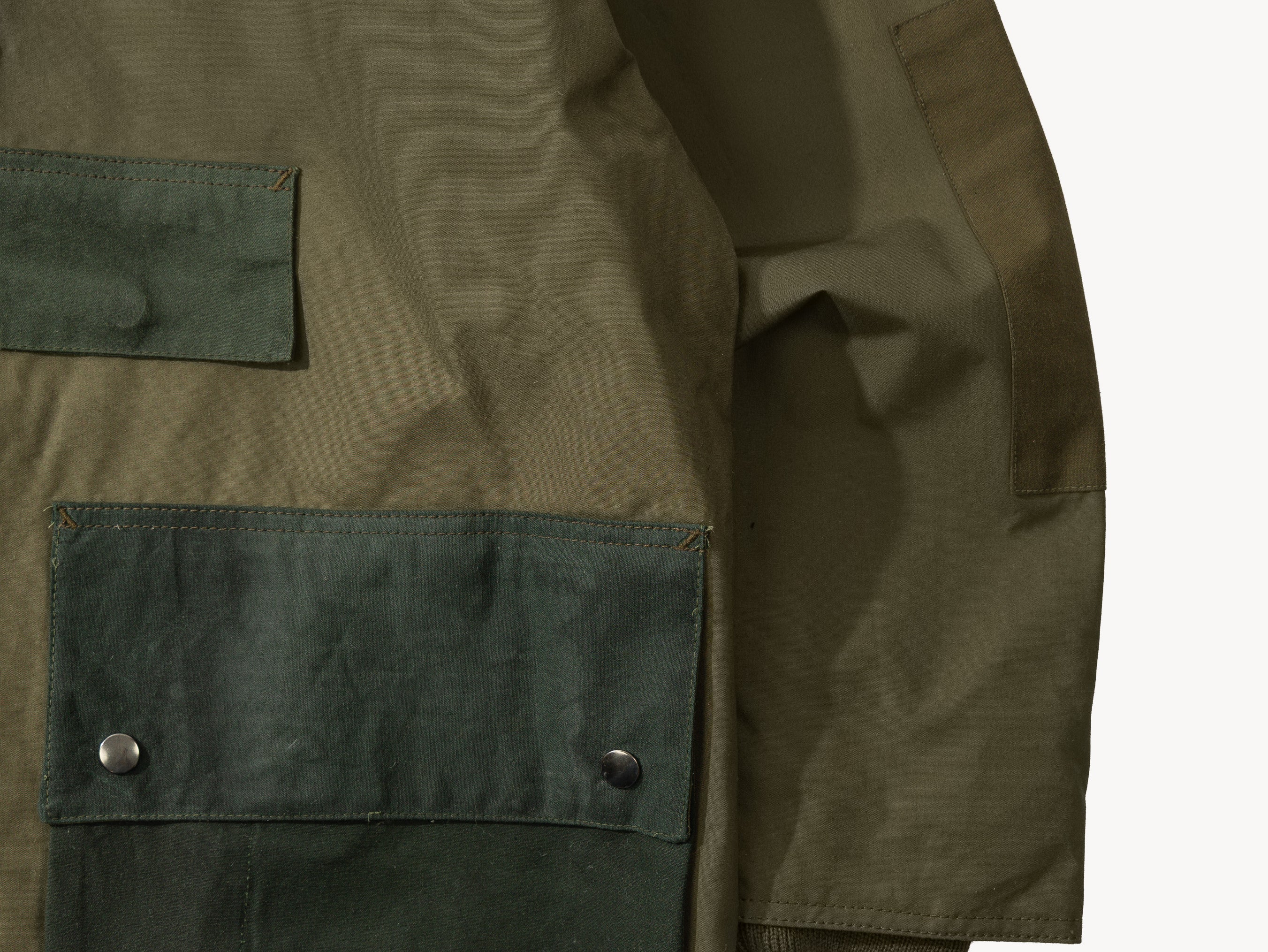 REWORK® POP-OVER WAX JACKET - N° 016 Coats & Jackets LARGE / GREEN - BRUT Clothing
