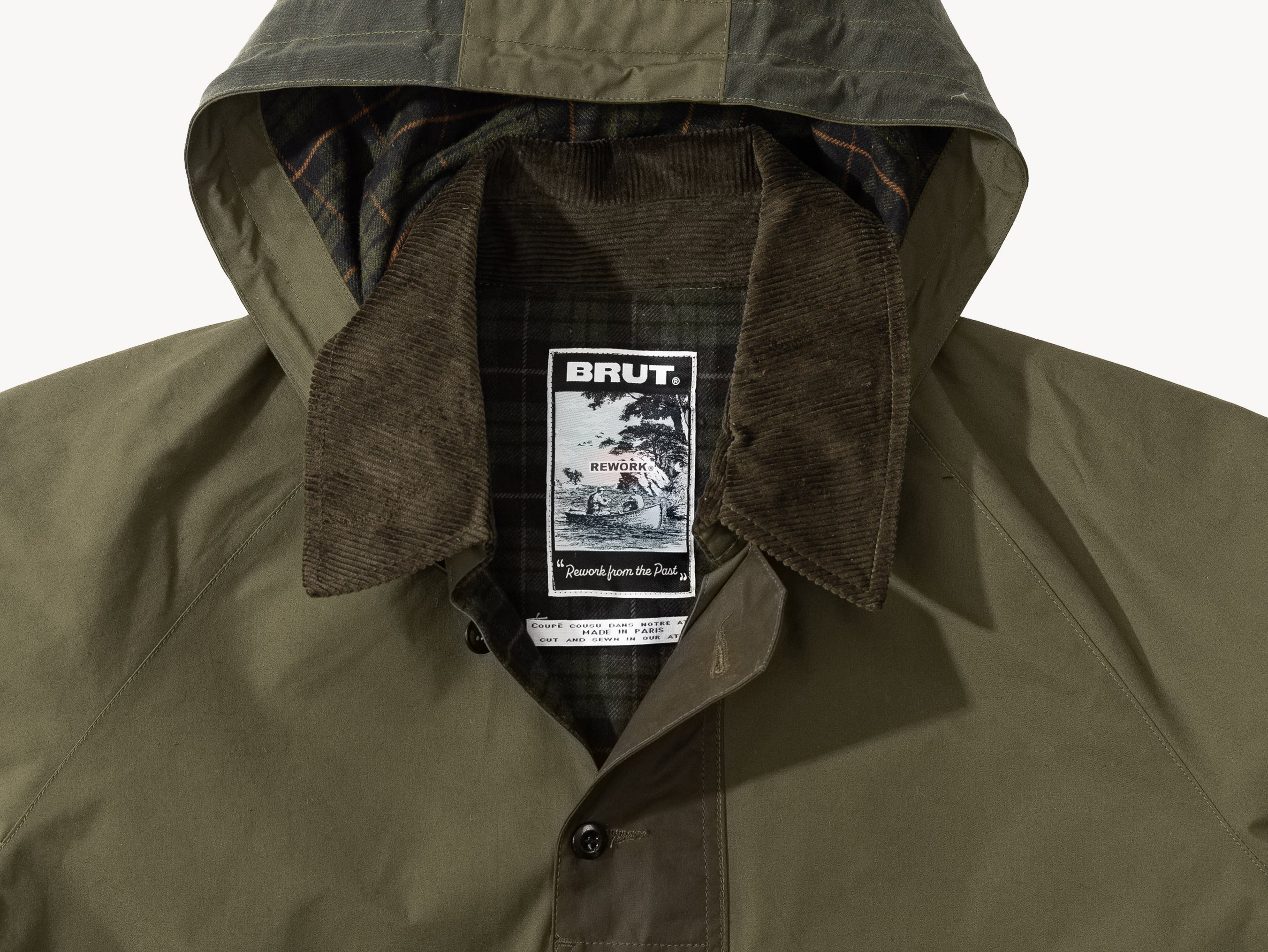 REWORK® POP-OVER WAX JACKET - N° 017 Coats & Jackets LARGE / GREEN - BRUT Clothing