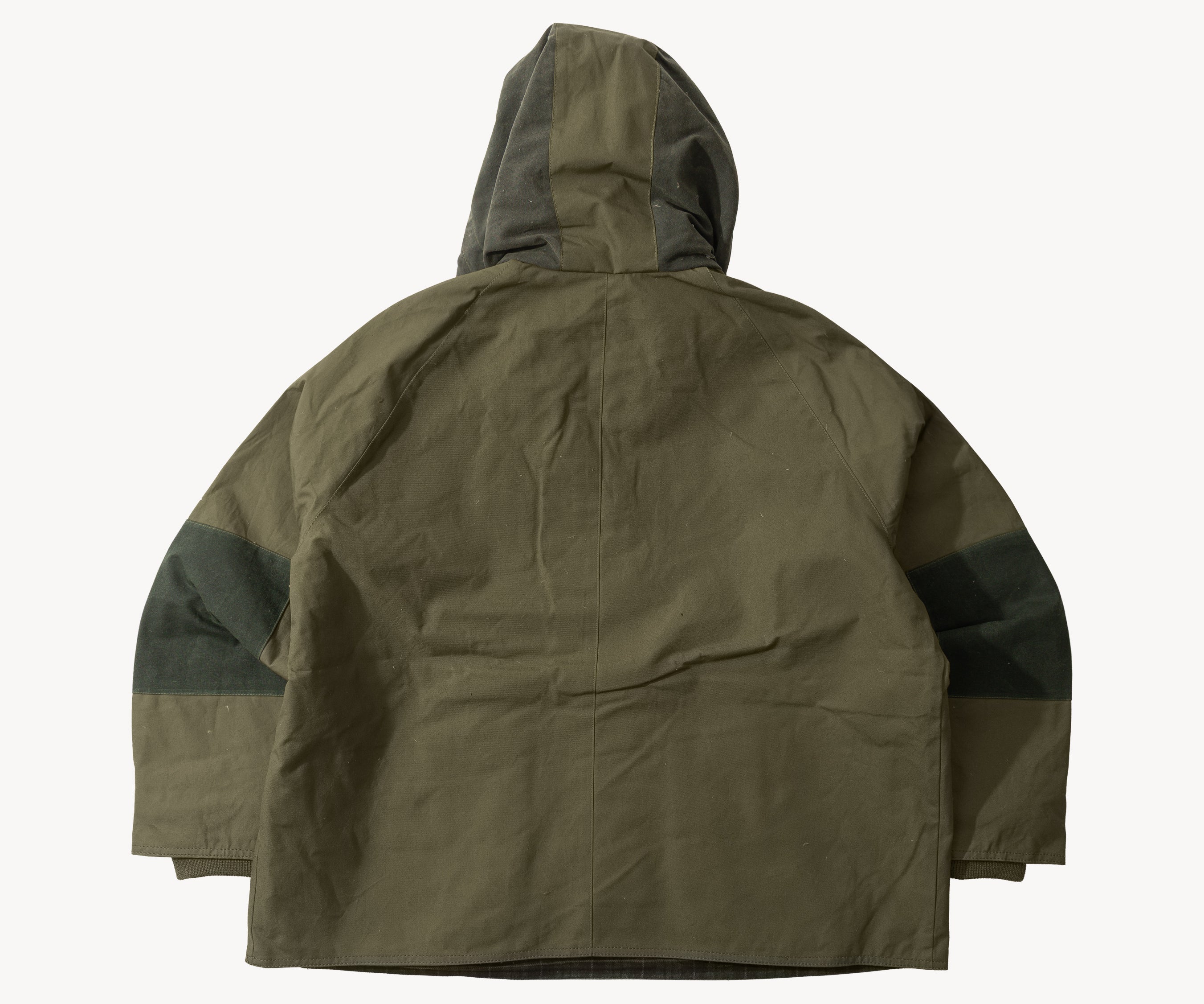 REWORK® POP-OVER WAX JACKET - N° 017 Manteaux et vestes LARGE / VERT - BRUT Clothing