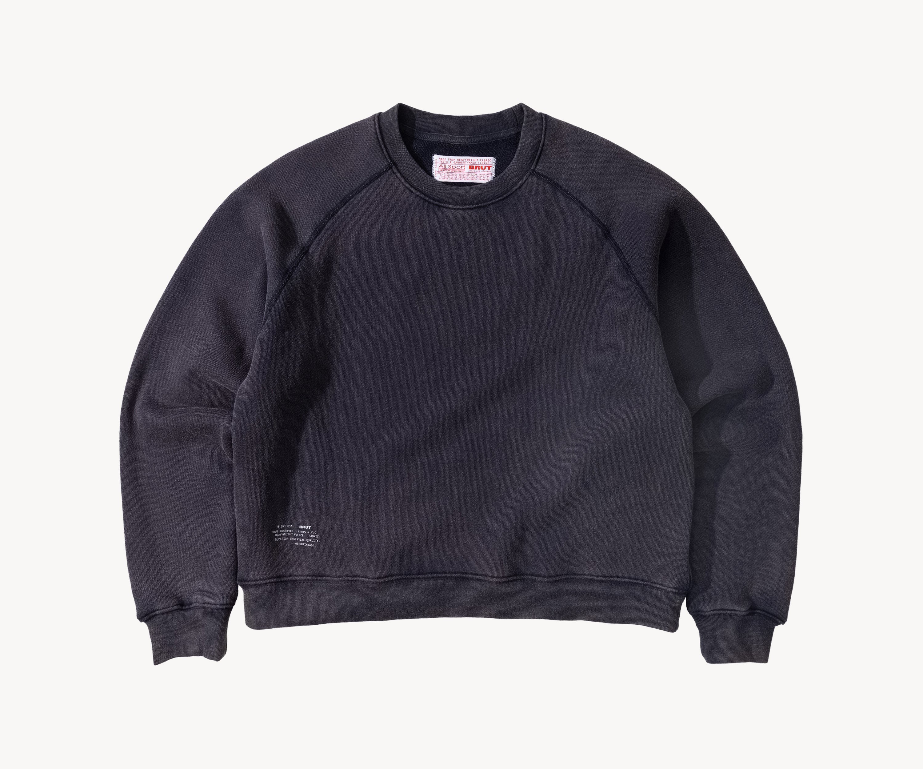 THE CROPPED CREWNECK Tricot X-SMALL / BLEU MARINE - BRUT Clothing