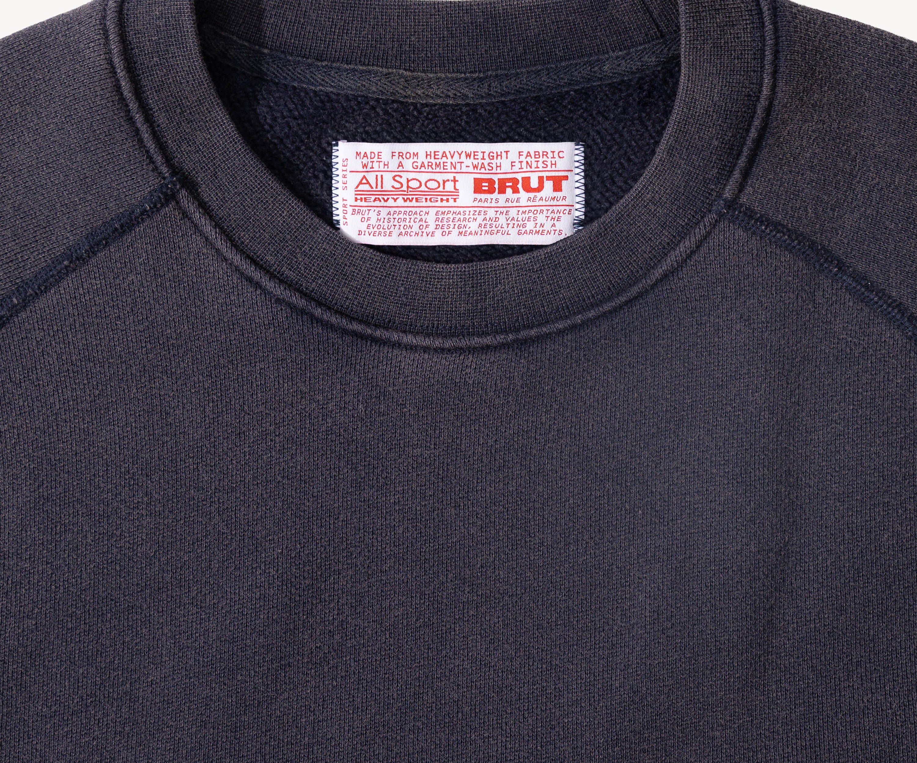 THE CROPPED CREWNECK Tricot X-SMALL / BLEU MARINE - BRUT Clothing