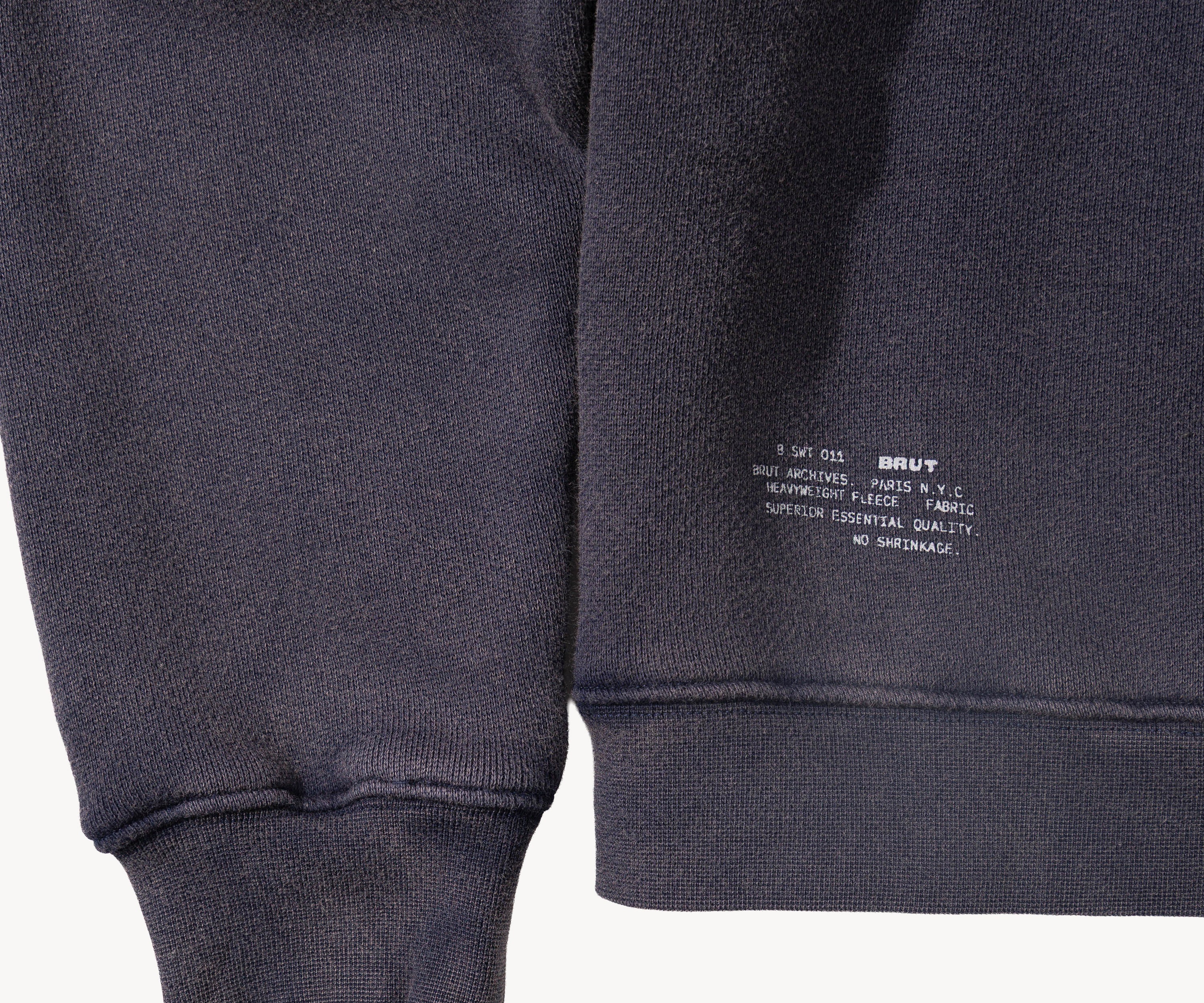 THE CROPPED CREWNECK Tricot X-SMALL / BLEU MARINE - BRUT Clothing