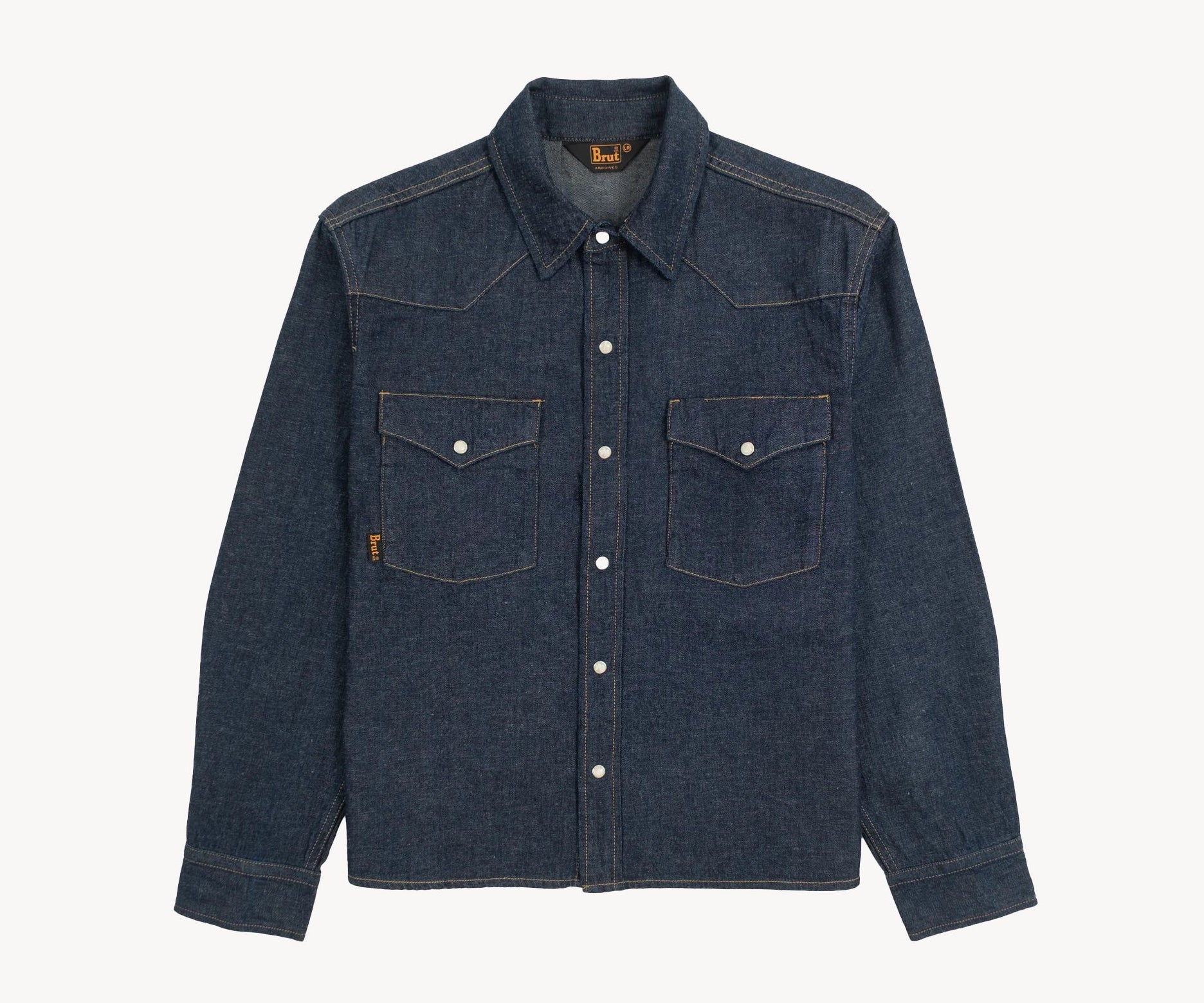 THE CROPPED DENIM SHIRT Shirts X-SMALL / RAW INDIGO - BRUT Clothing