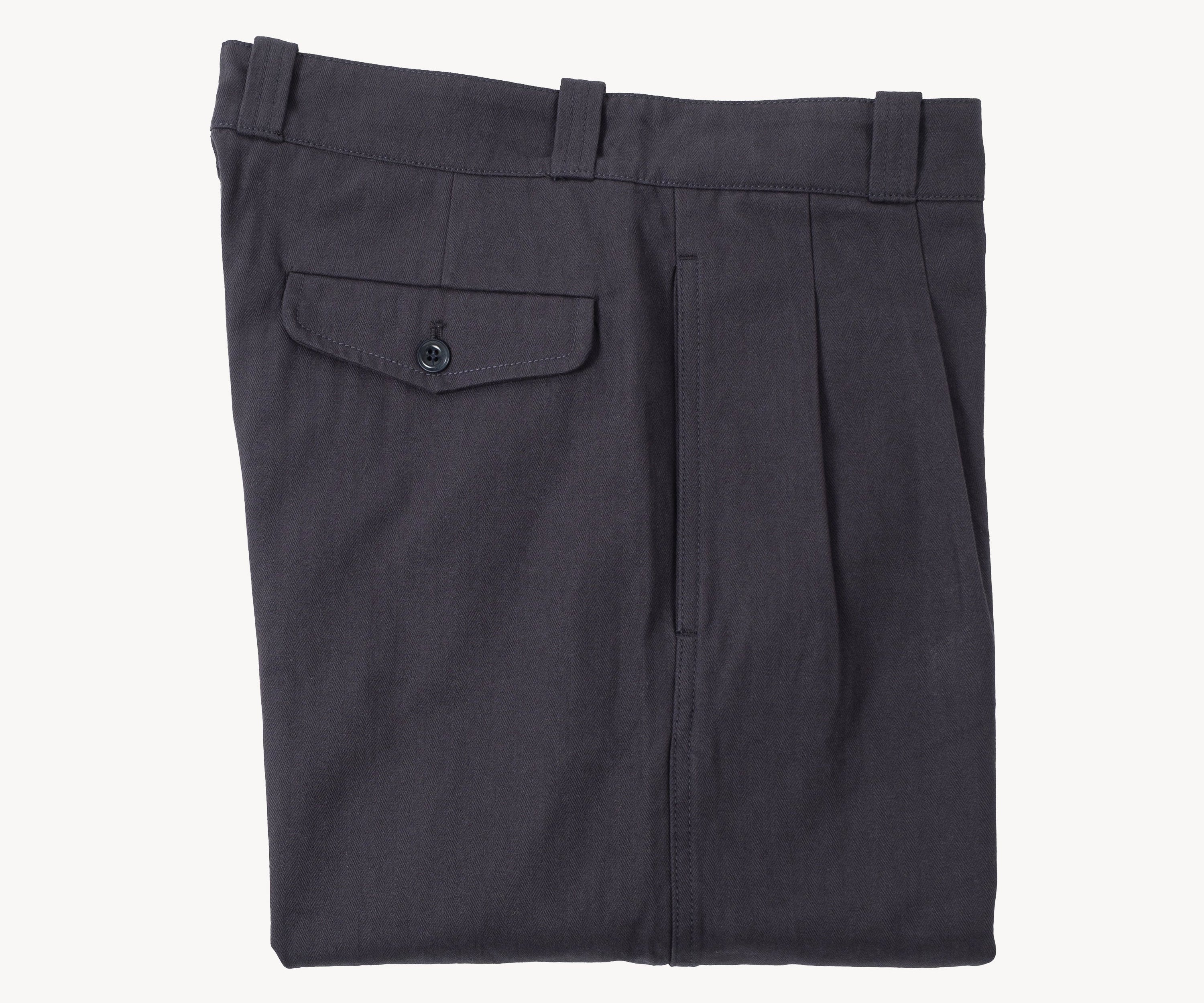 THE DOUBLE PLEAT PANTS Pants US26 / FR36 / NAVY - BRUT Clothing