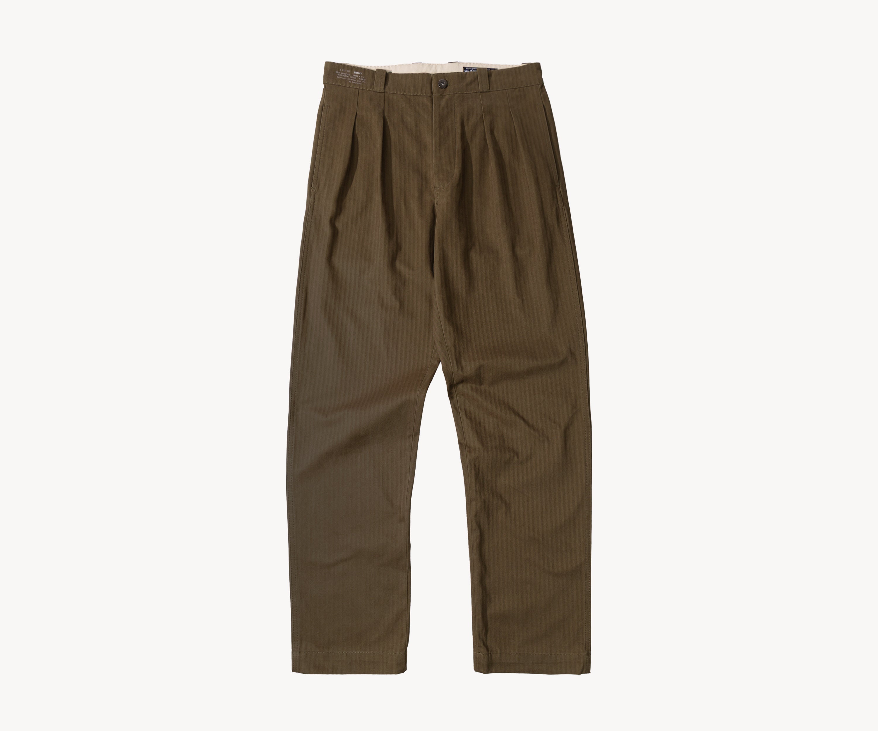 THE DOUBLE PLEAT PANTS Taille US 26 / FR 36 / MARRON - BRUT Clothing
