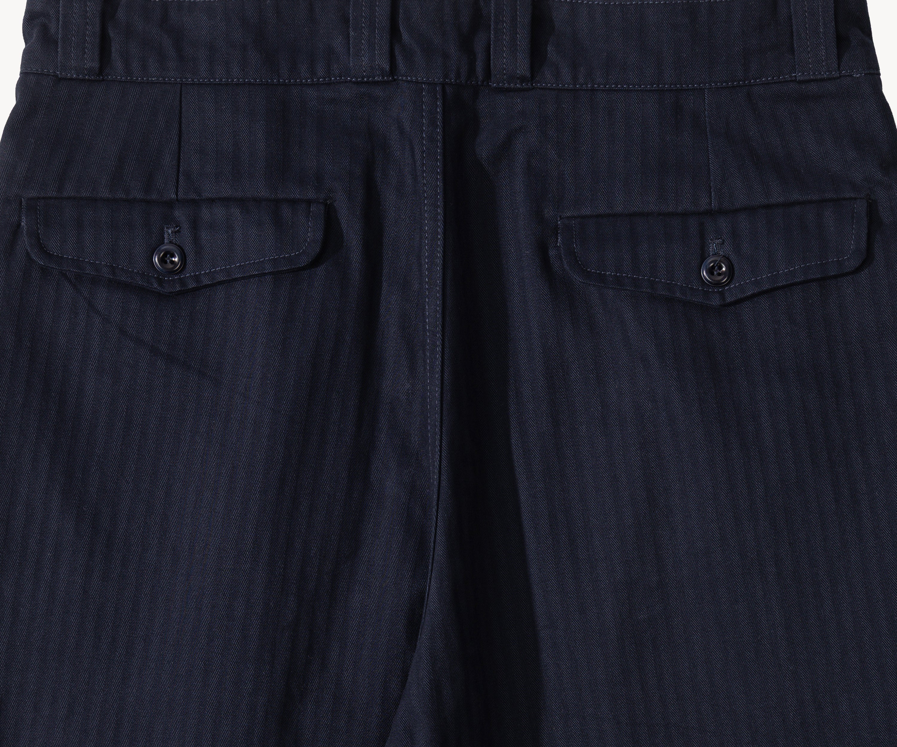 THE DOUBLE PLEAT PANTS Taille US 26 / FR 36 / BLEU MARINE - BRUT Clothing