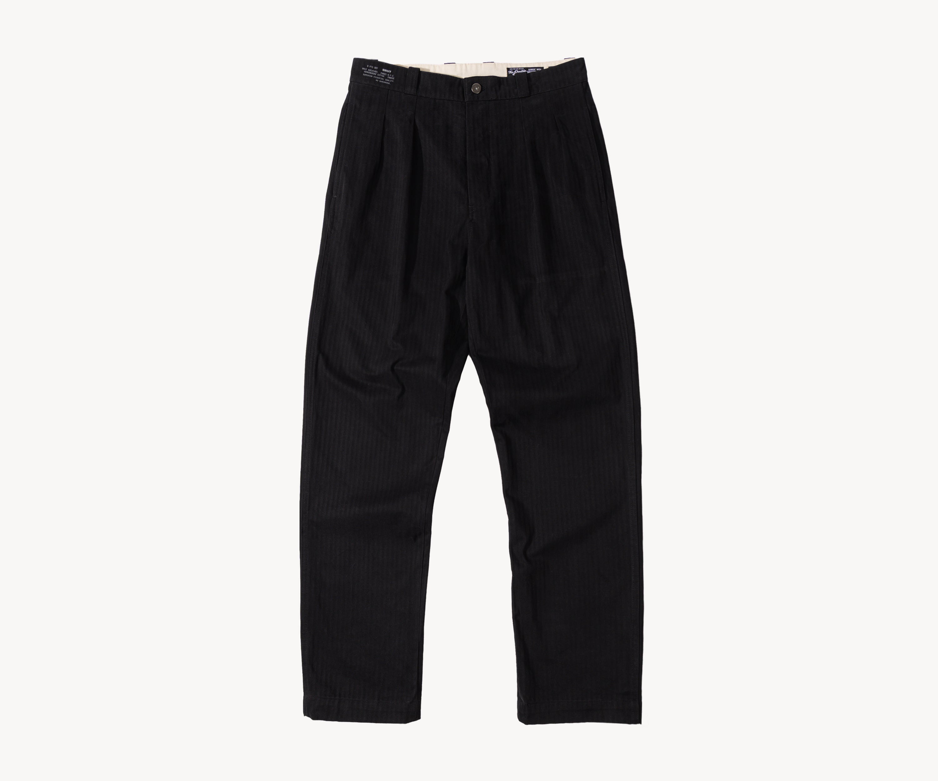 THE DOUBLE PLEAT PANTS Taille US 26 / FR 36 / NOIR - BRUT Clothing