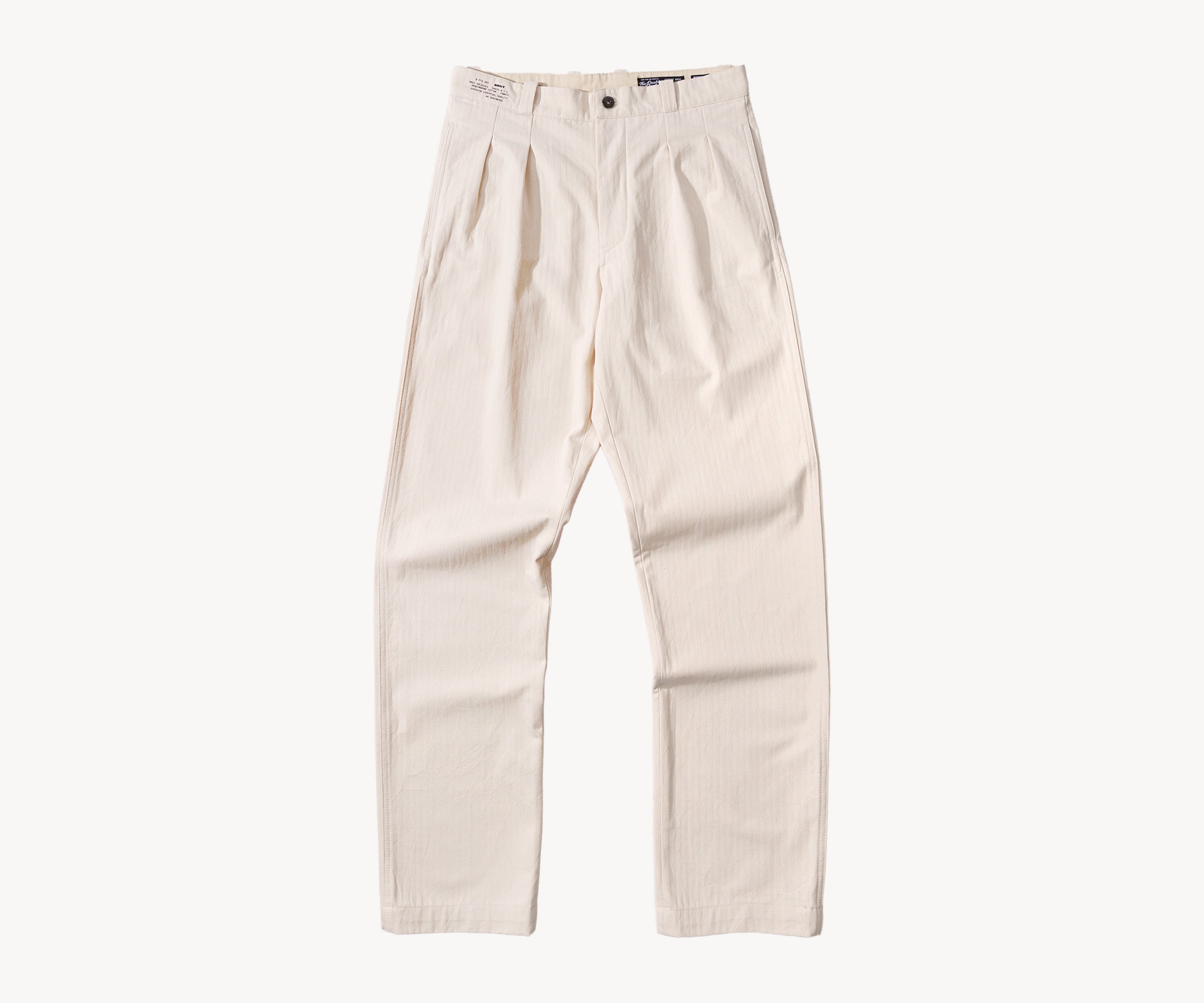 THE DOUBLE PLEAT PANTS  Taille US26 / FR36 / ÉCRU - BRUT Clothing