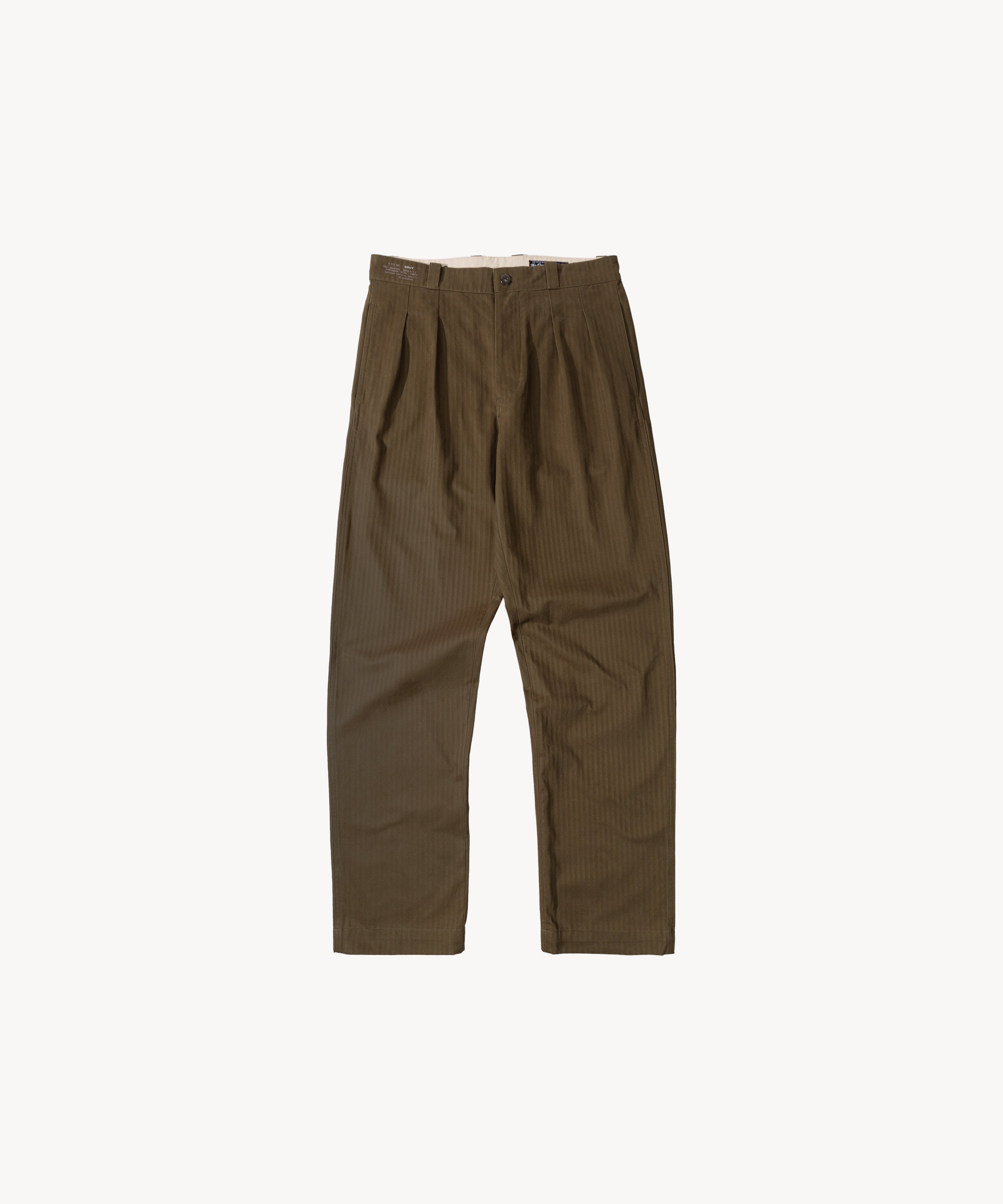 THE DOUBLE PLEAT PANTS - BROWN | BRUT Clothing