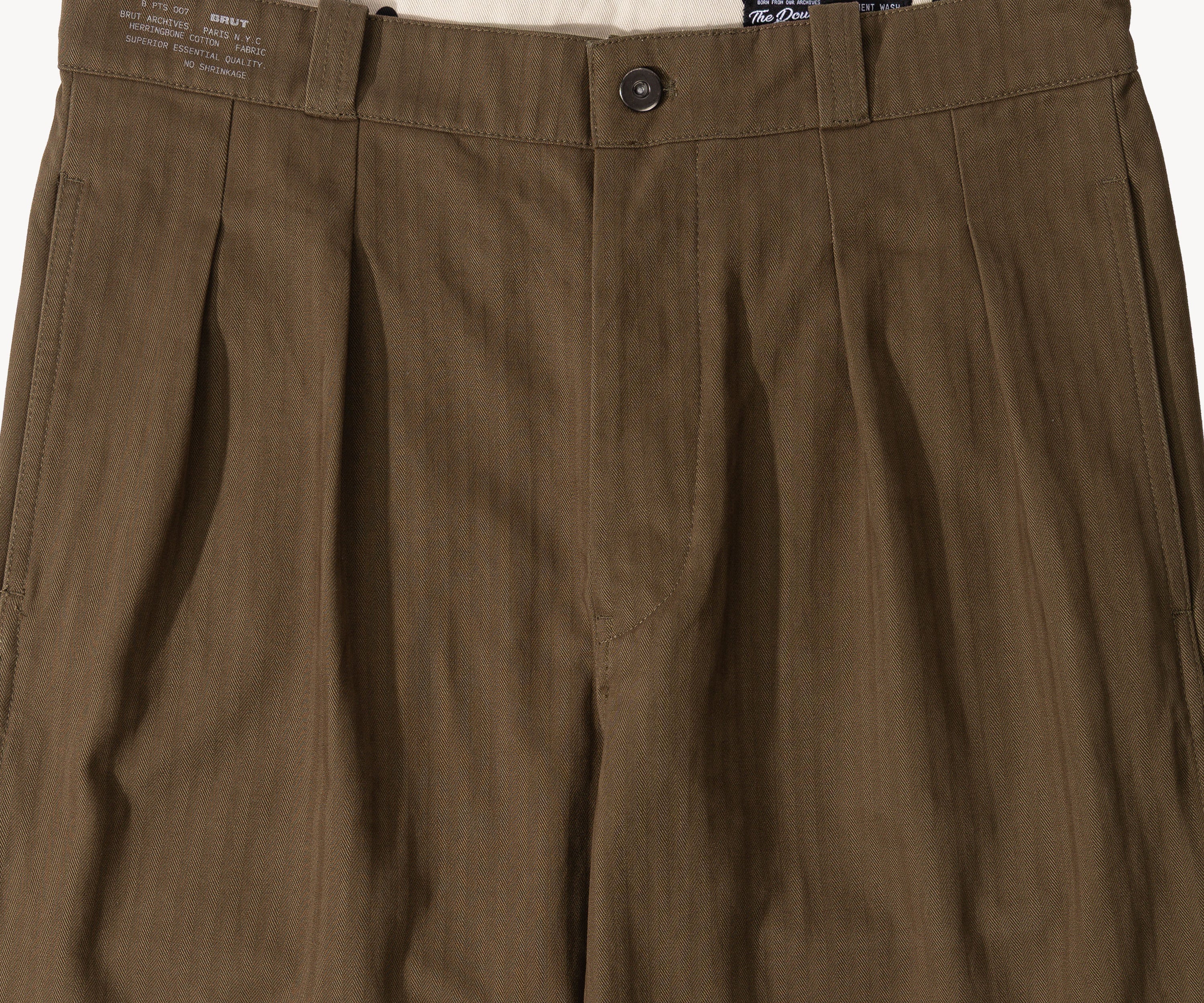 THE DOUBLE PLEAT PANTS Taille US 26 / FR 36 / MARRON - BRUT Clothing